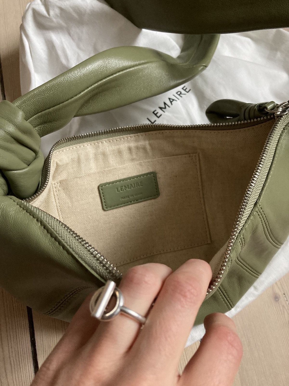 Lemaire Lemaire Croissant bag in green Size ONE SIZE - 2 Thumbnail