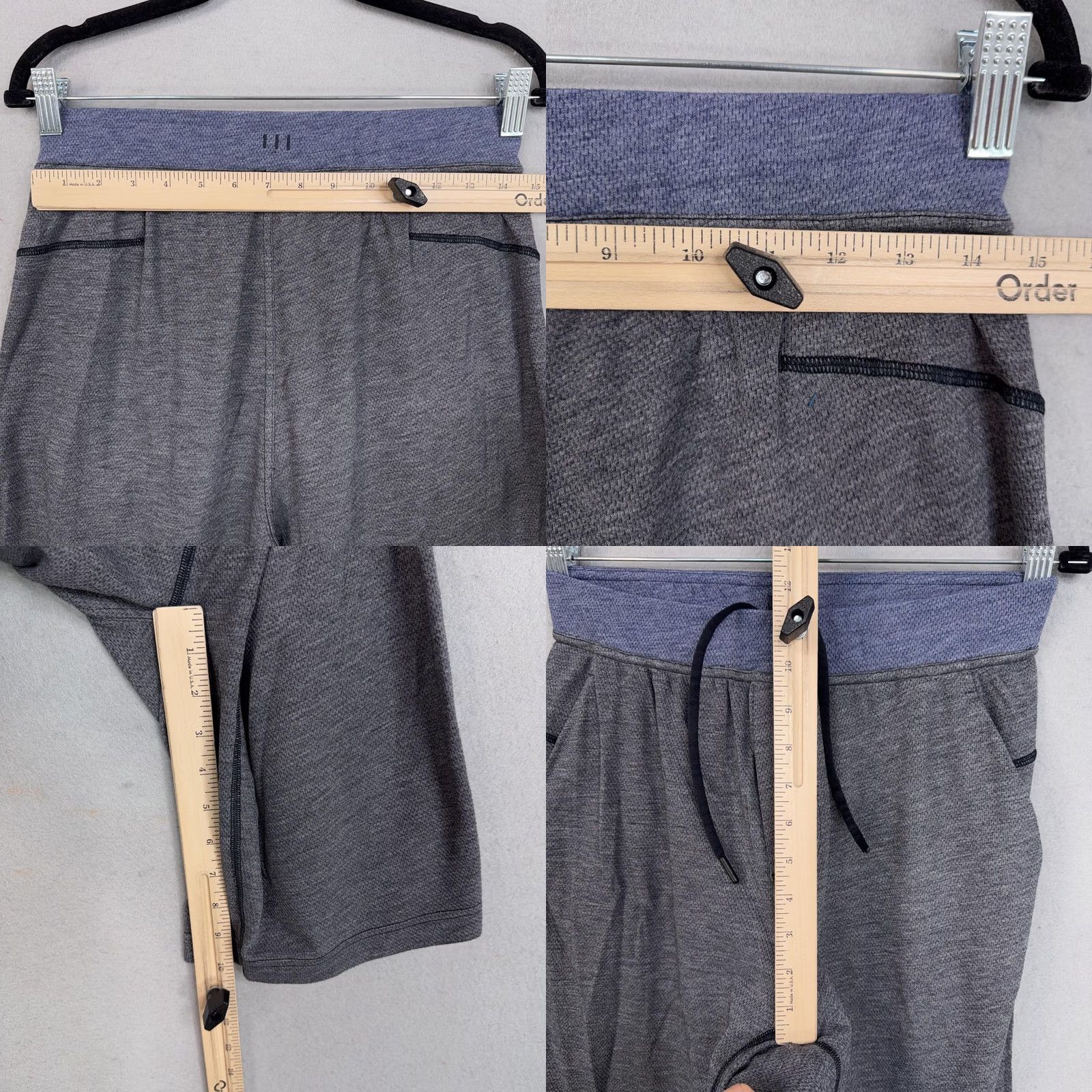 Lululemon Lululemon Shorts Mens Medium Gray Athletic Knit Drawstring Pockets Running Gym Size US 31 - 8 Thumbnail