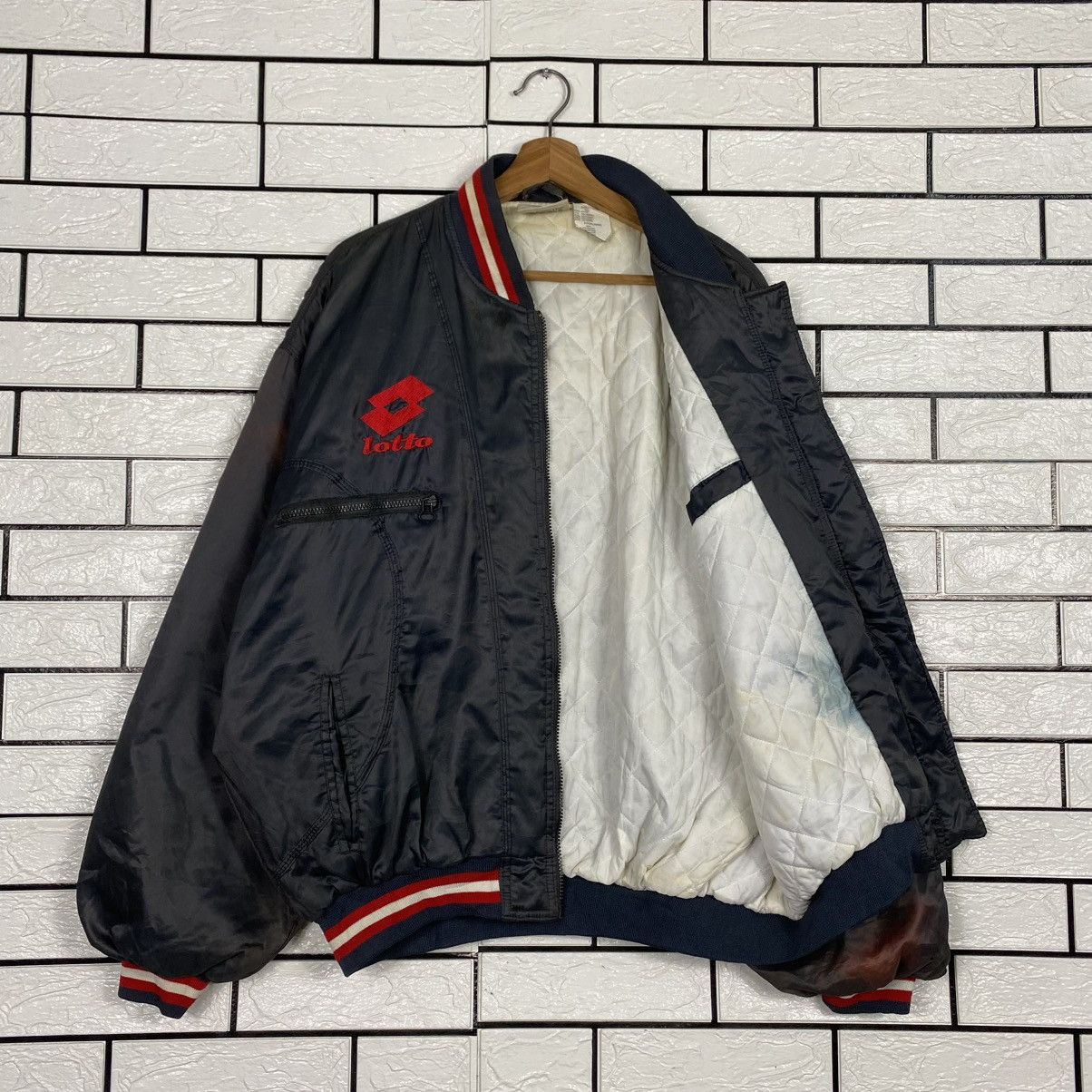 Lotto Sport 🔥SUN FADED STYLE VINTAE SATIN BOMBER JACKET LOTTO AC MILAN Size US L / EU 52-54 / 3 - 11 Thumbnail
