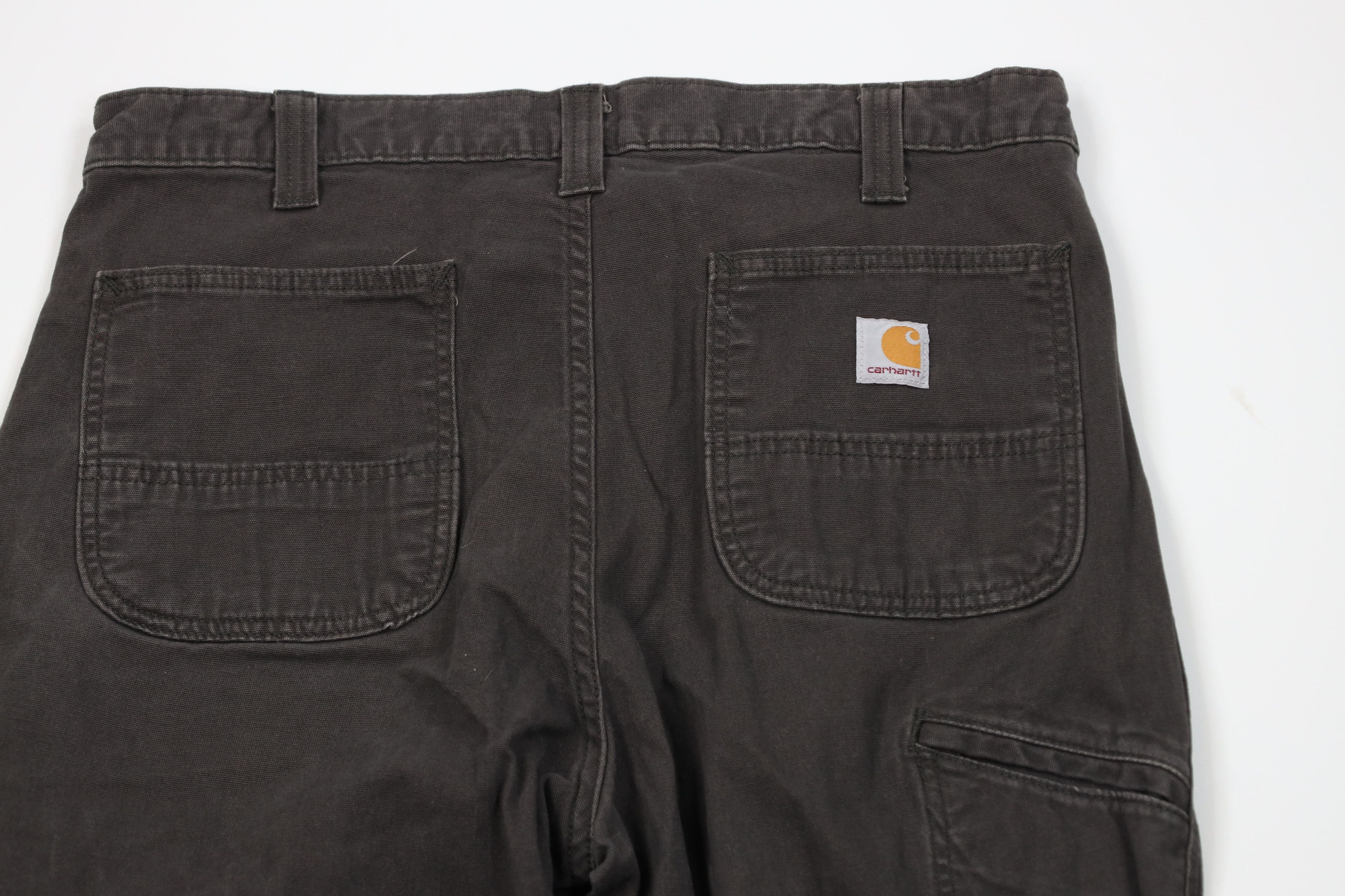 Carhartt Vintage Y2K Carhartt Wide Leg Dungaree Pants Peat Green Size US 36 / EU 52 - 10 Thumbnail