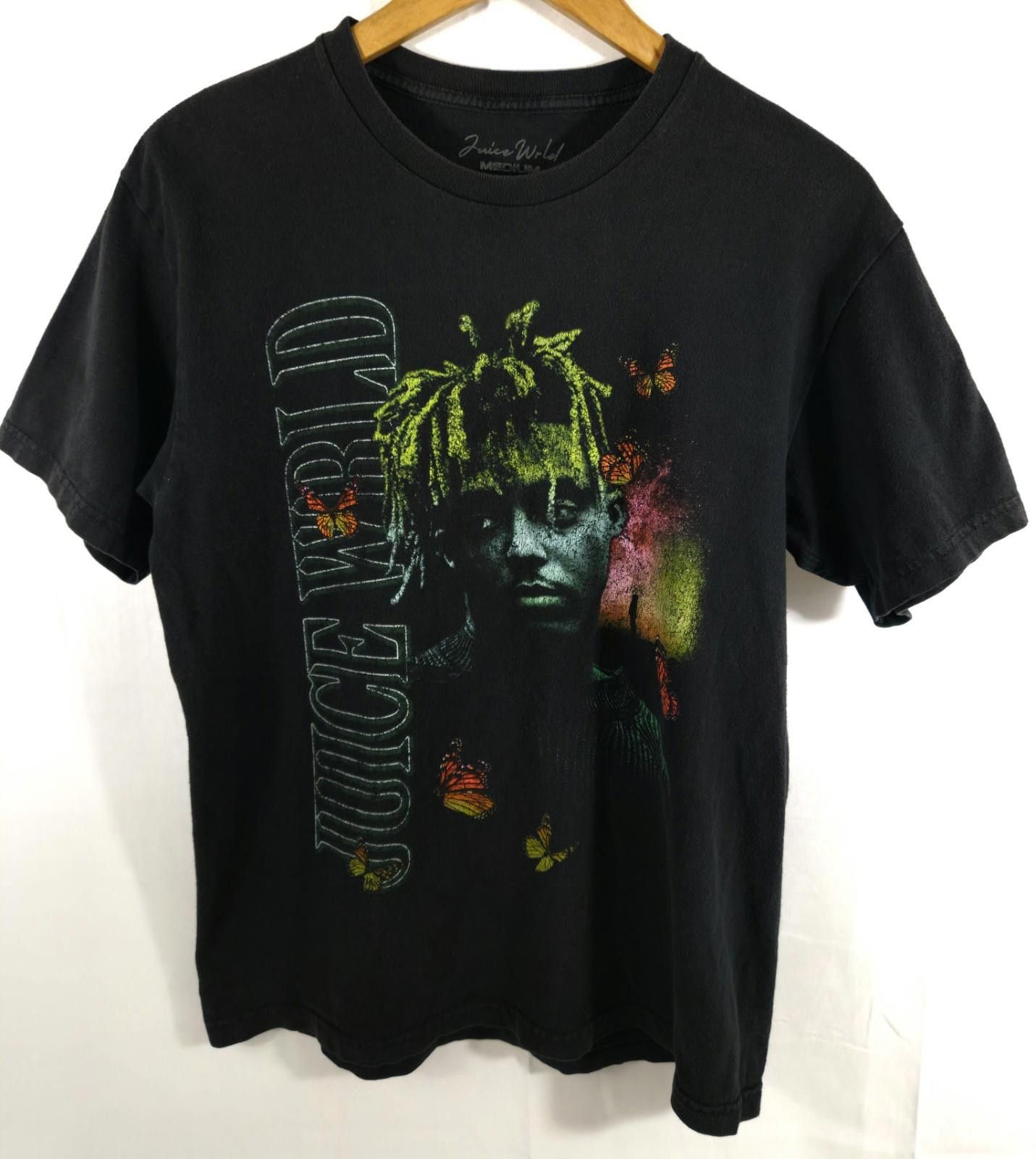 Designer Juice Wrld Night Butterfly Graphic Emo Rap Tee T-Shirt M Size US M / EU 48-50 / 2 - 1 Thumbnail