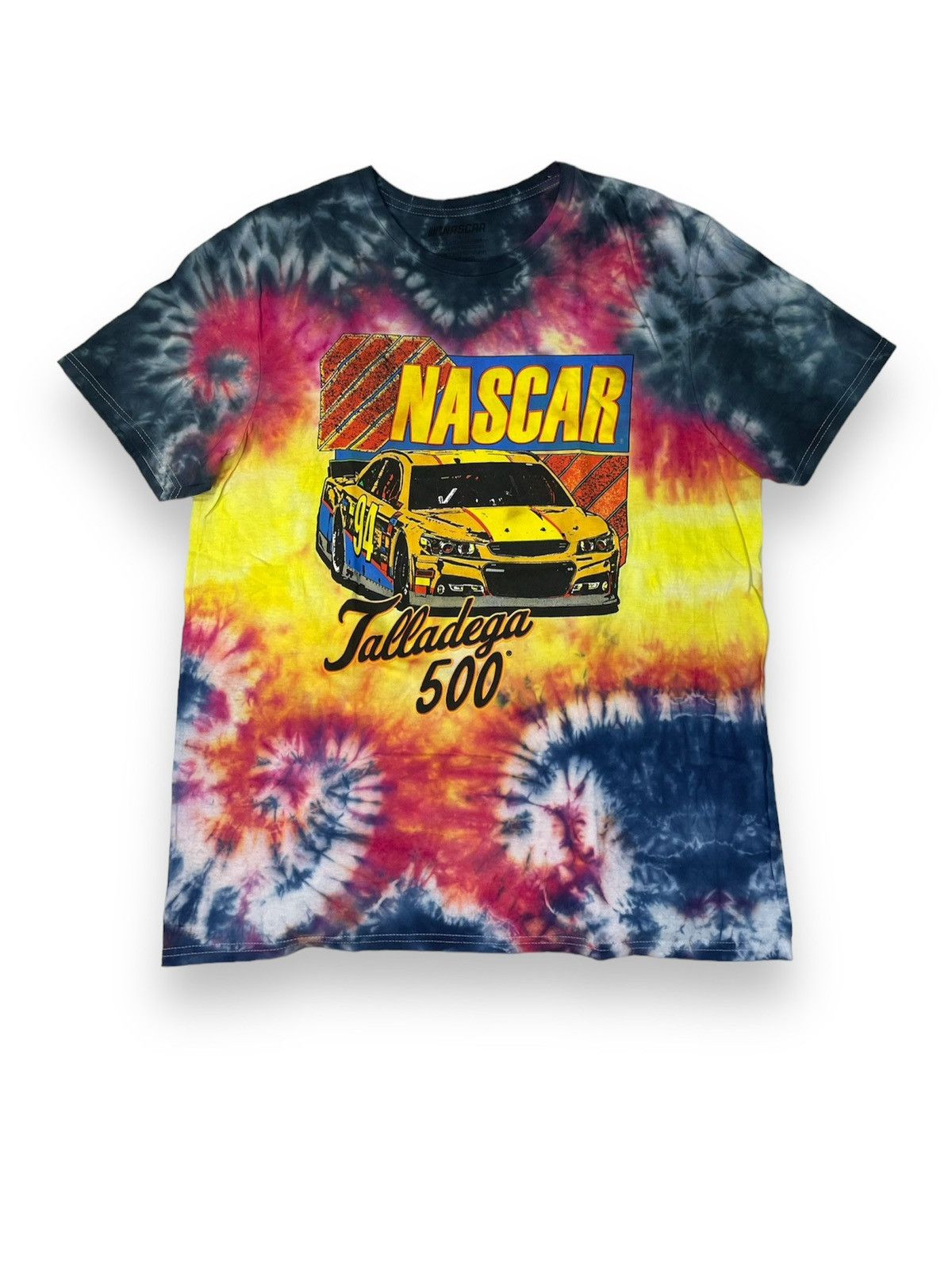 NASCAR Custom Hand Tie-dyed NASCAR Talladega 500 Graphic Tee - Sz L Size US L / EU 52-54 / 3 - 1 Thumbnail