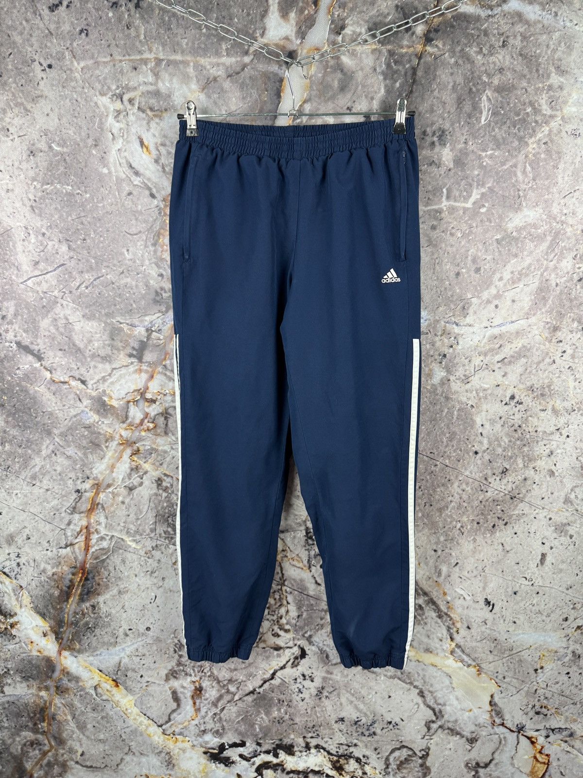 Adidas Adidas Originals Track Pants Blue Tapered Logo Tape Size L Size US 36 / EU 52 - 1 Thumbnail