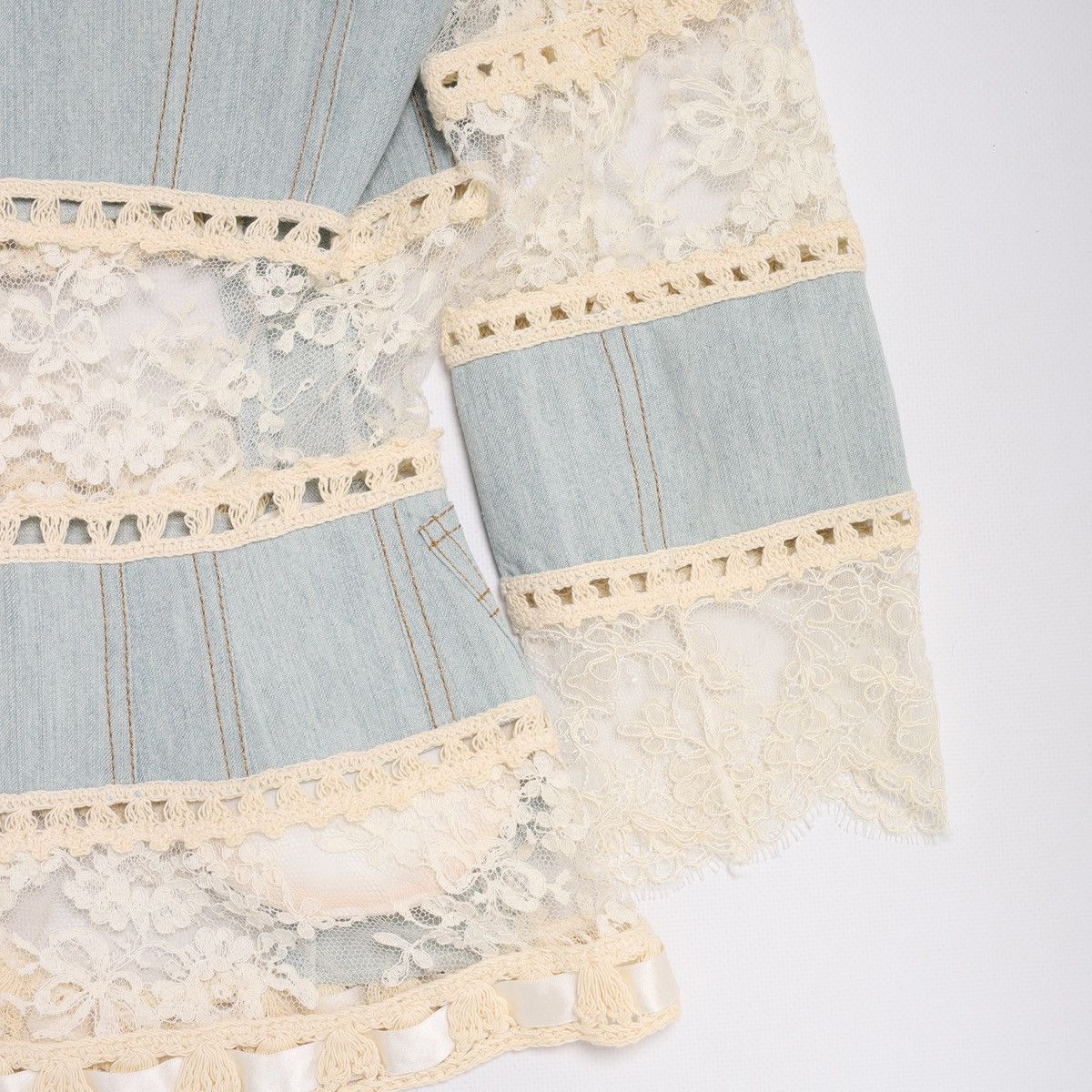 Dior Christian Dior by Galliano 2005 Lace Crochet Jacket Denim Size S / US 4 / IT 40 - 23 Thumbnail