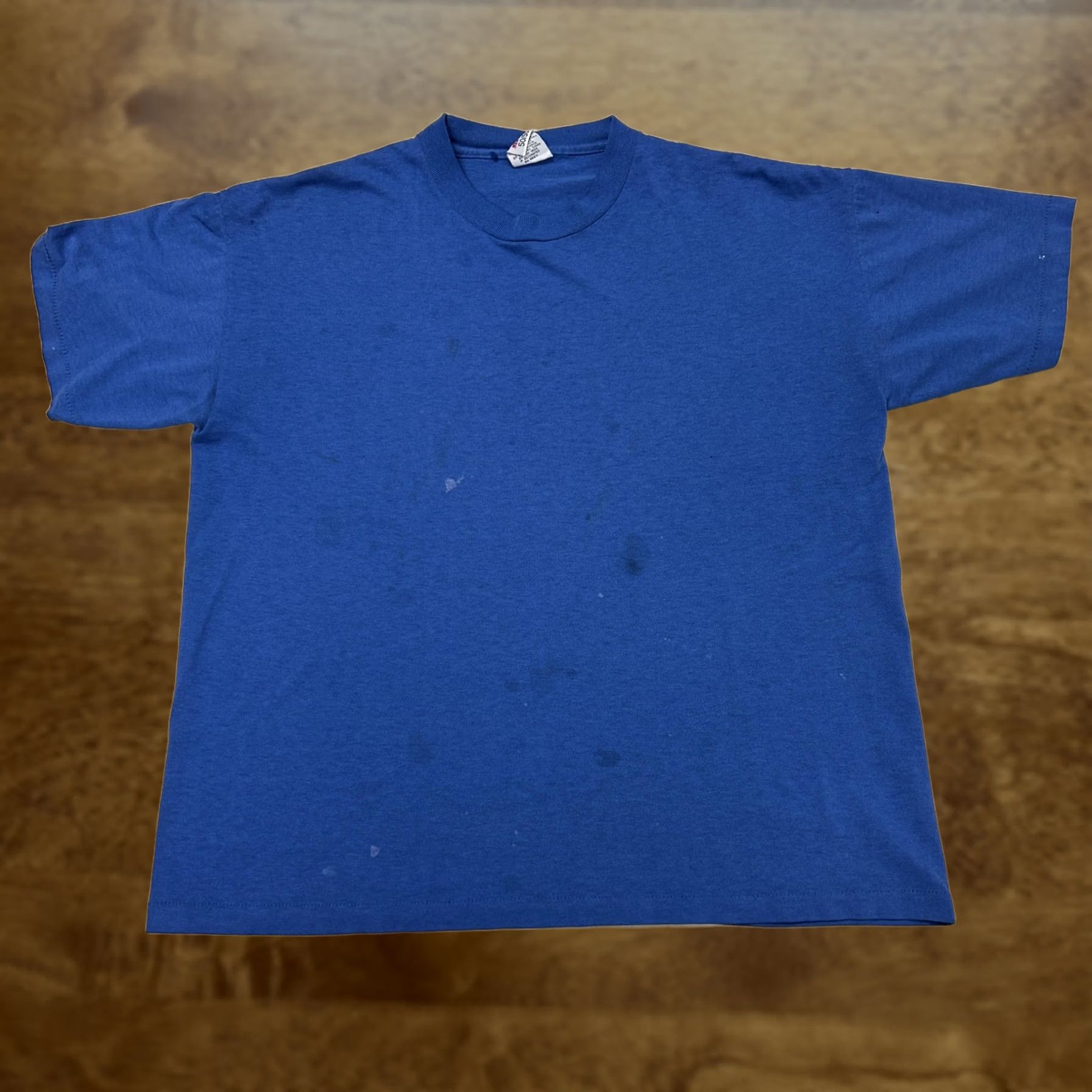 Vintage VINTAGE Signal Mega-Tee Shirt Mens Large Blue Blank 50/50 Tee T-Shirt Size US L / EU 52-54 / 3 - 1 Thumbnail