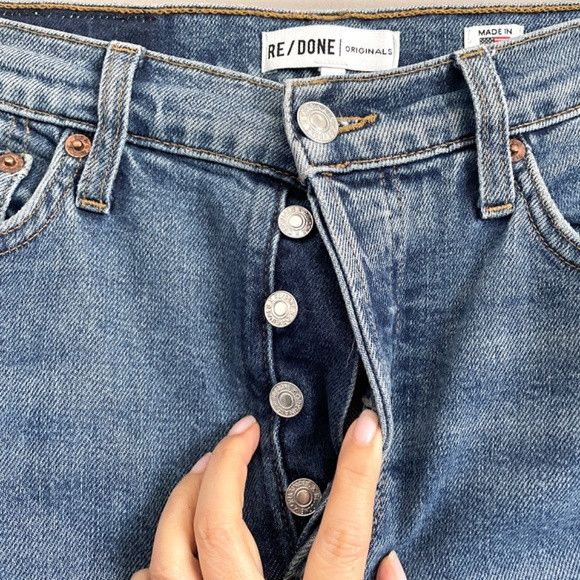 Levi's × RE/DONE RE/DONE Levi's High Rise Ankle Crop Jeans - USA 🇺🇸 Size 28" / US 6 / IT 42 - 5 Thumbnail