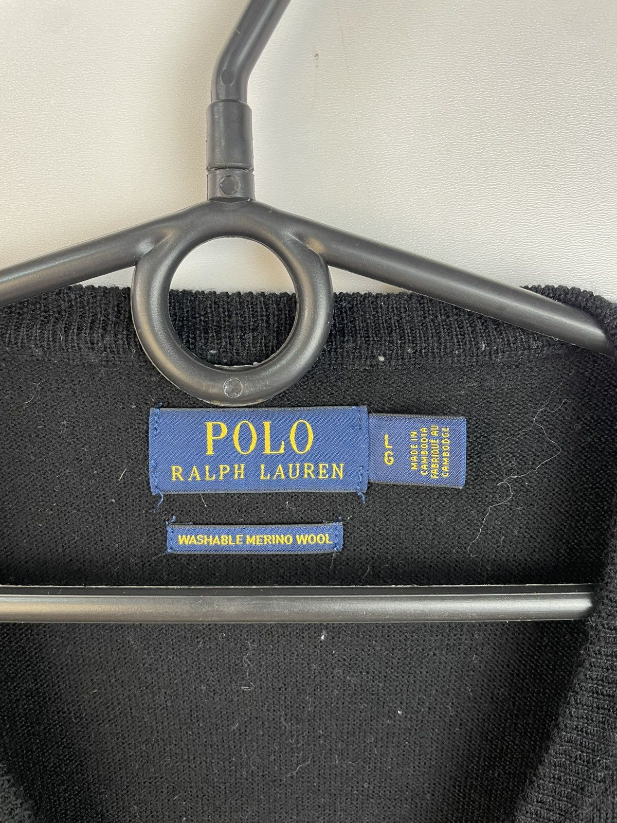 Polo Ralph Lauren Polo Ralph Lauren Washable Merino Wool Sweater Black Size L Size US L / EU 52-54 / 3 - 3 Thumbnail