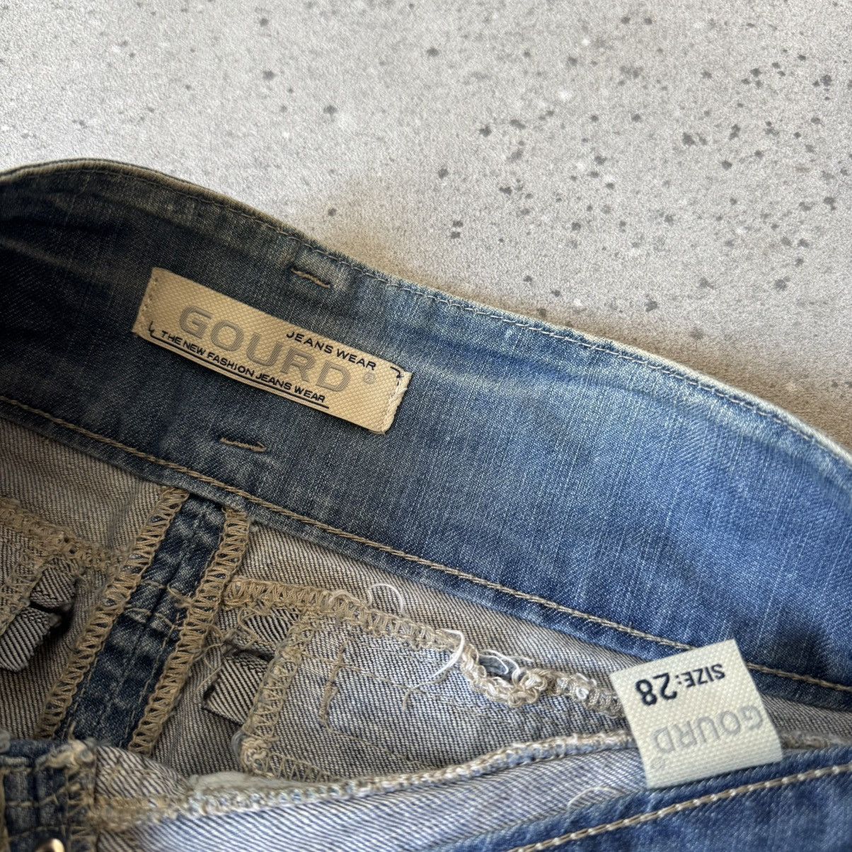 Japanese Brand Opium Y2K Vintage Super Sexy Mini Denim Skirt Size 28" / US 6 / IT 42 - 10 Thumbnail