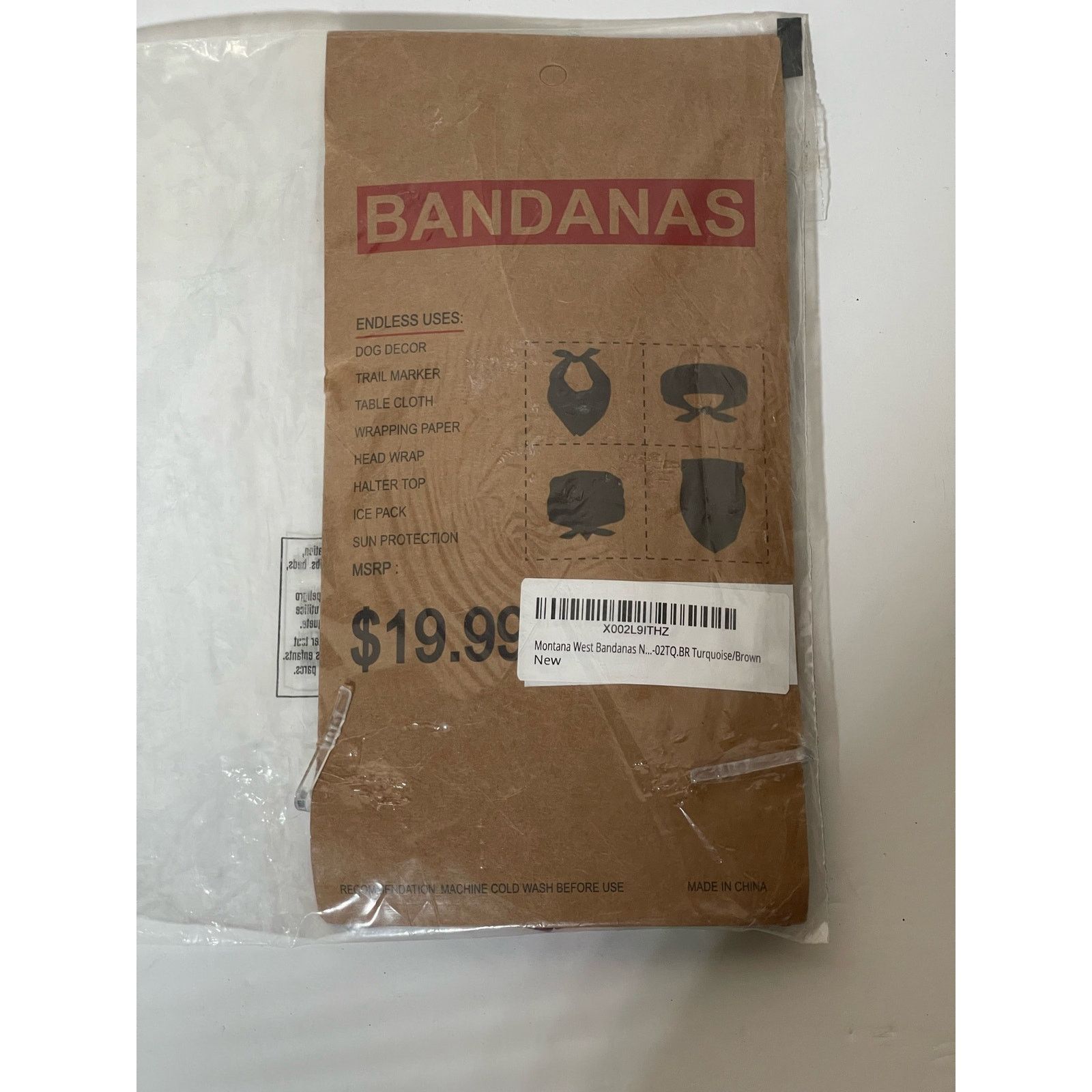 Unknown London Montana West Bandana Set Western Print Size 23x23 2PCS NWT Size ONE SIZE - 6 Thumbnail