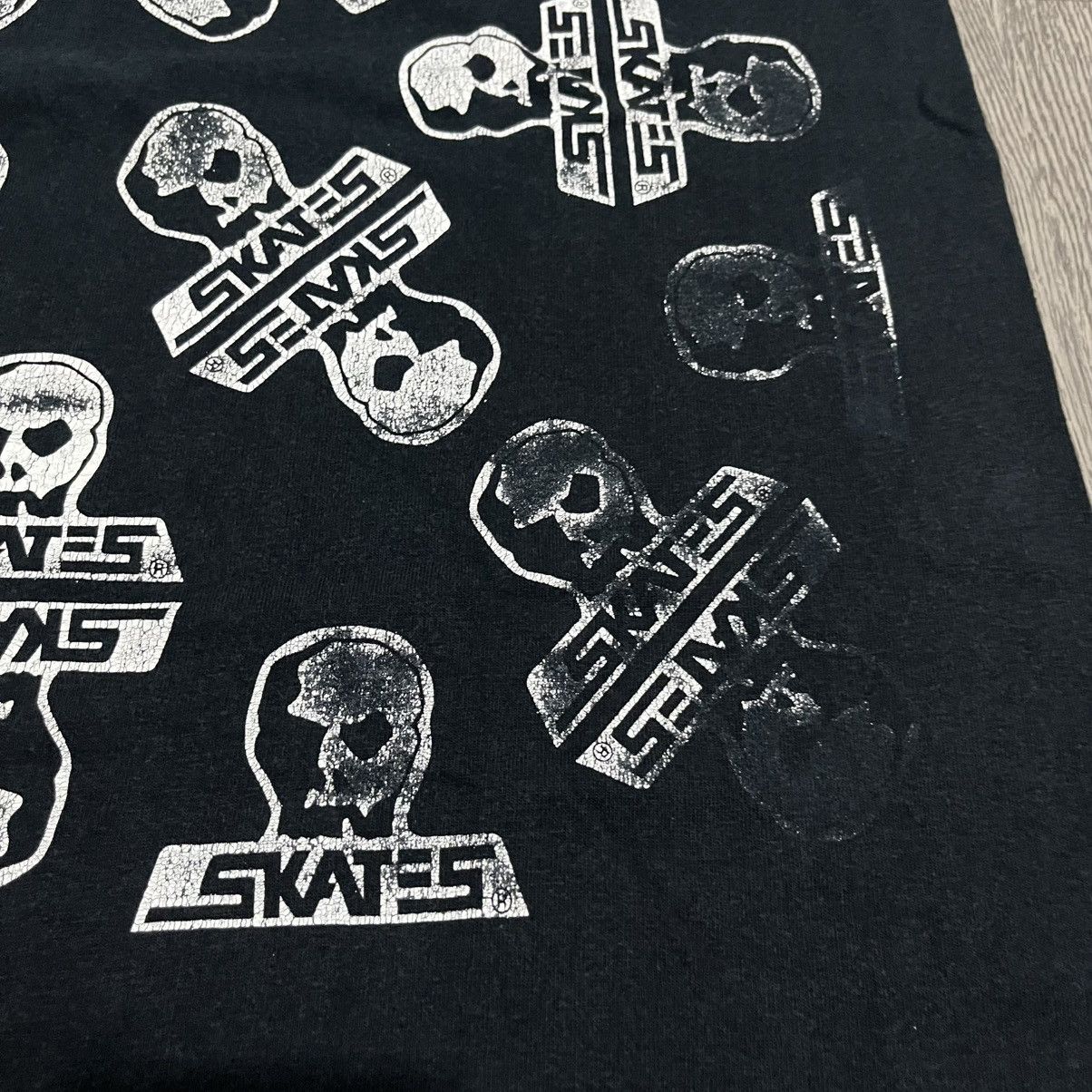 Vintage 00s Skull Skates Skatboarding T-Shirt Size US L / EU 52-54 / 3 - 4 Thumbnail