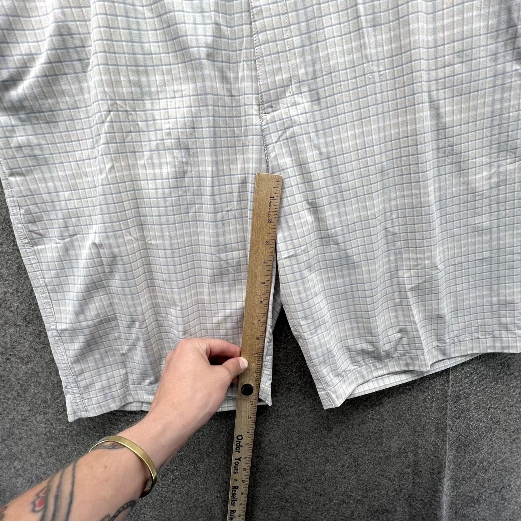Adidas Adidas Golf Shorts Mens 38 Beige Plaid Casual Performance Lightweight AE7002 pants Size US 38 / EU 54 - 5 Thumbnail
