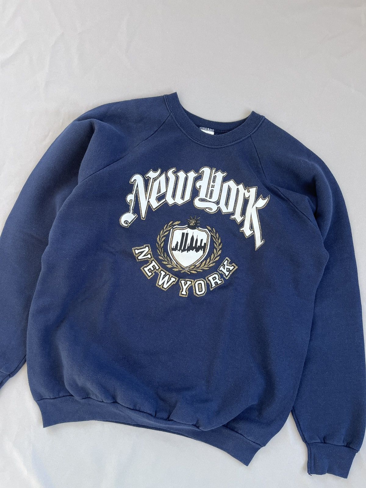 Vintage New York Vintage Made in USA Blue Heavy Sweatshirt Size US XL / EU 56 / 4 - 2 Thumbnail