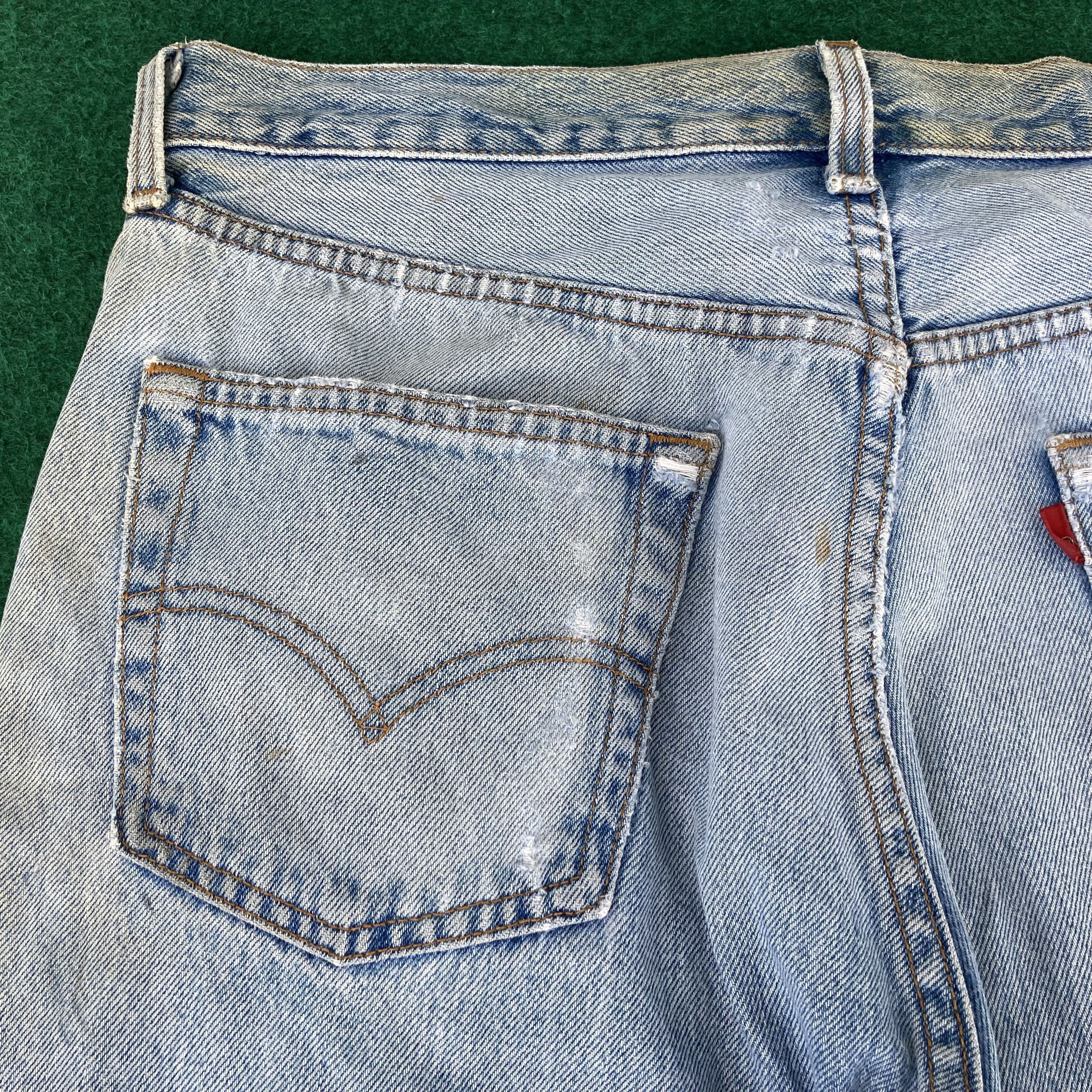 Levi's × Vintage Vtg Levis 501 Distressed Ripped Stains Sz 32 Jeans Size US 32 / EU 48 - 12 Thumbnail