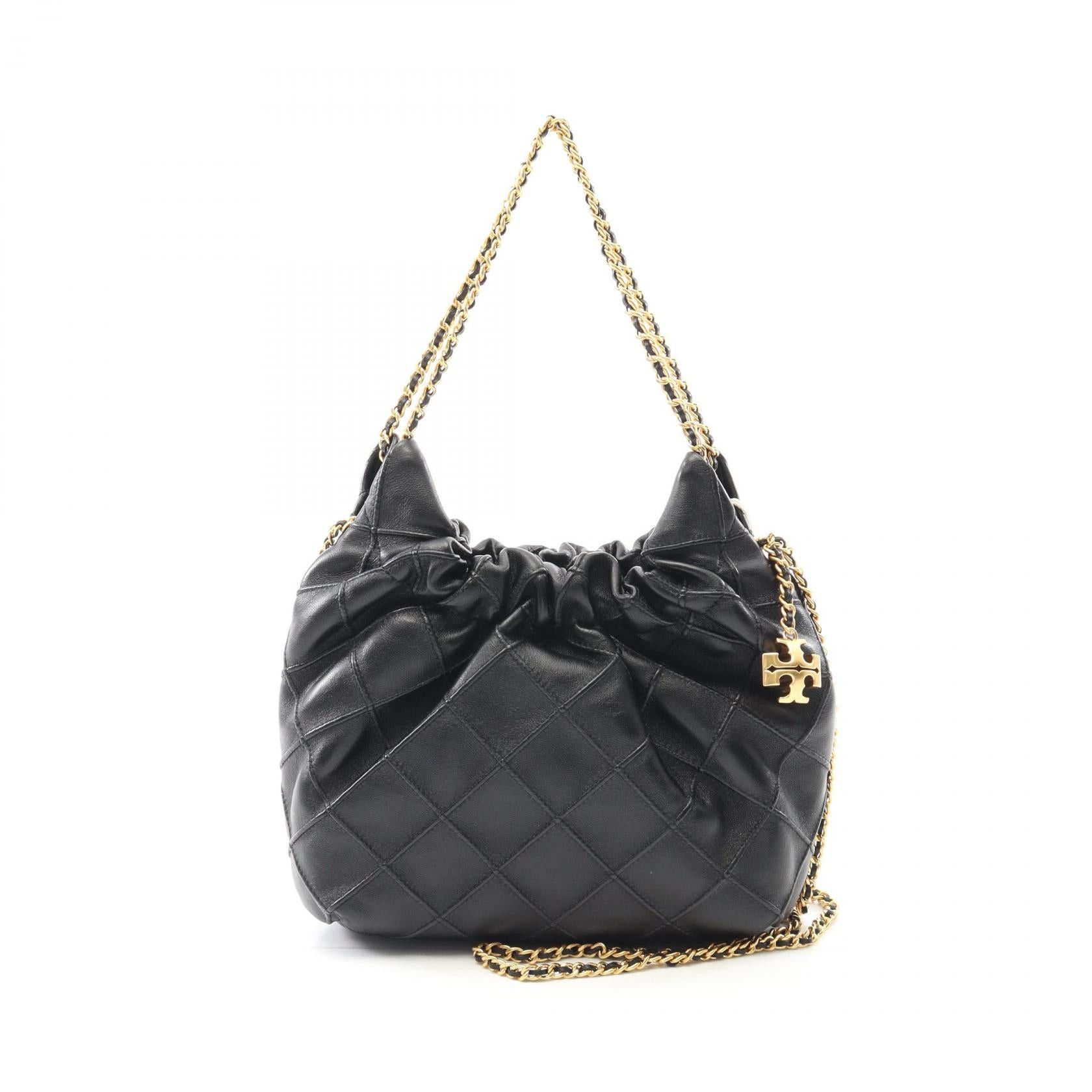 Tory Burch Tory Burch Fleming Mini Shoulder Bag Leather Black Size ONE SIZE - 1 Thumbnail