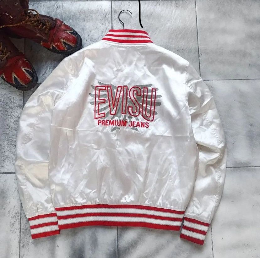 image of Vintage Evisu Jeans Light Jacket in White, Men's (Size Small)