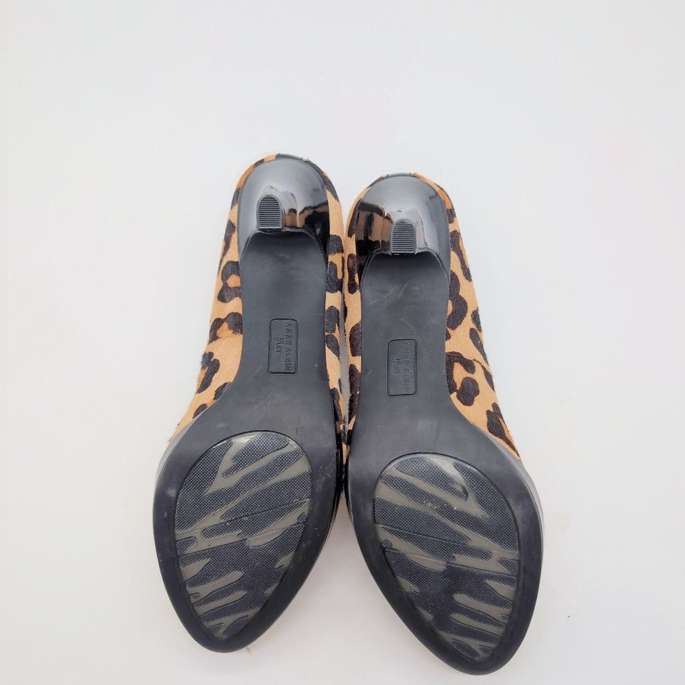 Anne Klein Anne Klein Lolana Leather Fur Leopard Print Heels Sz 8.5 Size US 8.5 / IT 38.5 - 7 Thumbnail
