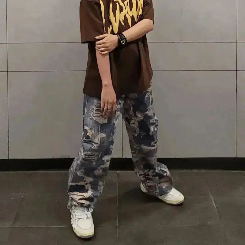 Japanese Brand High Street Straight Loose Gothic y2k Jeans Trousers Size US 32 / EU 48 - 3 Thumbnail