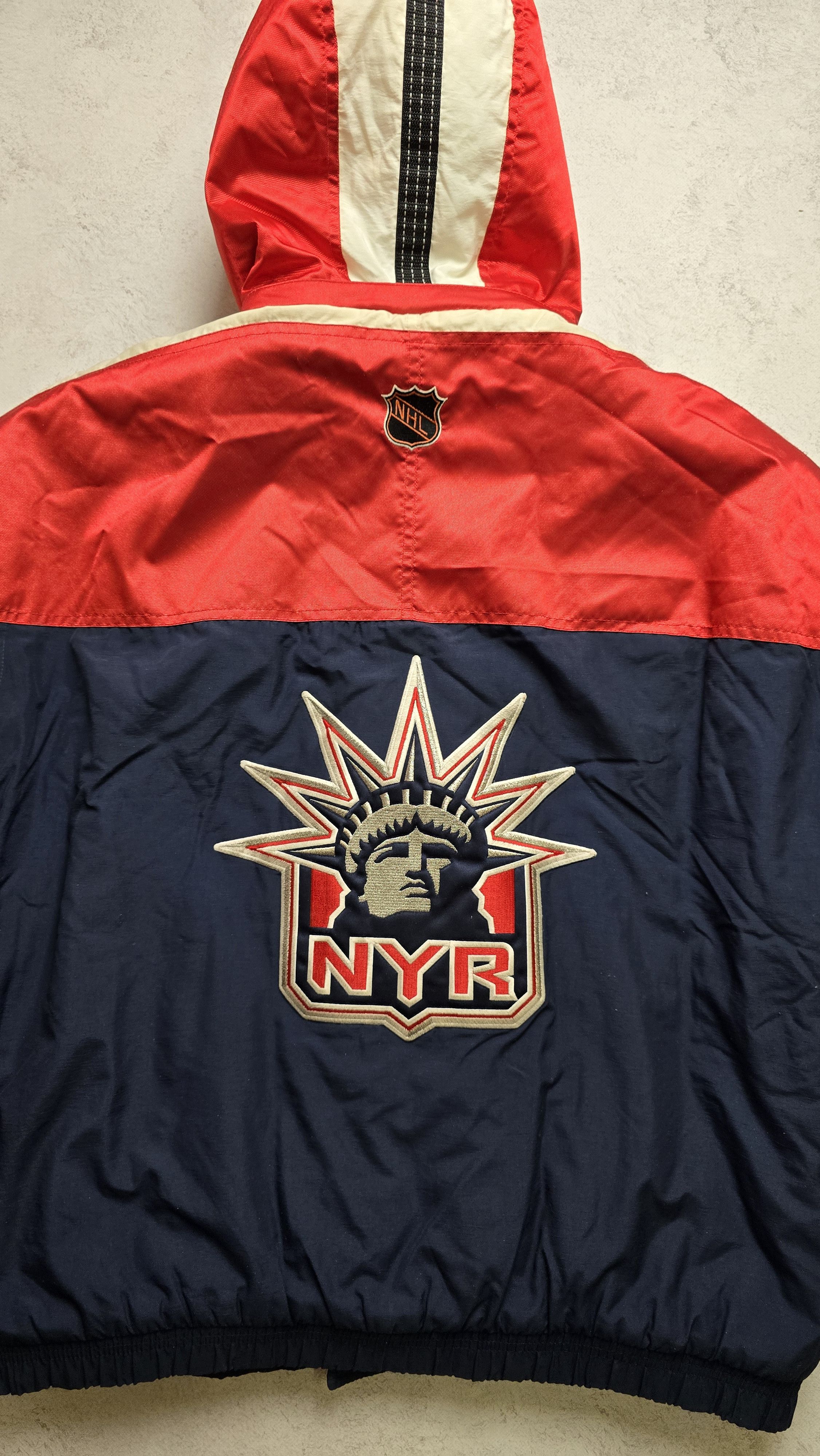 VTG New York Rangers Liberty 90s Puffer NHL Hockey Jacket