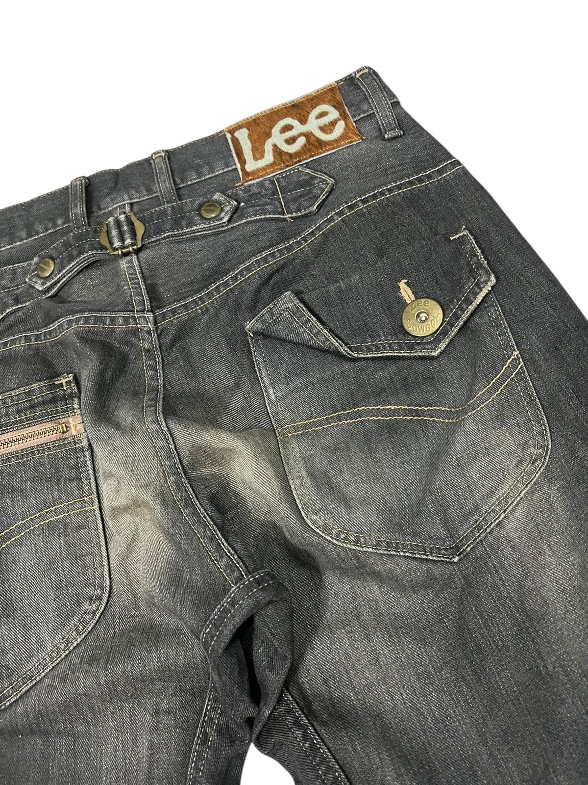 Japanese Brand Flare Jean Lee Cowboy Backle Back Size US 34 / EU 50 - 13 Thumbnail
