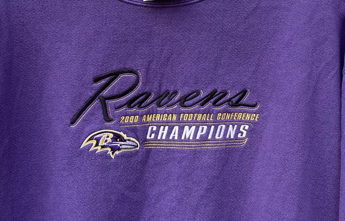 Lee 2000 Lee AFC champions baltimore ravens embroidered crewneck Size US L / EU 52-54 / 3 - 5 Thumbnail