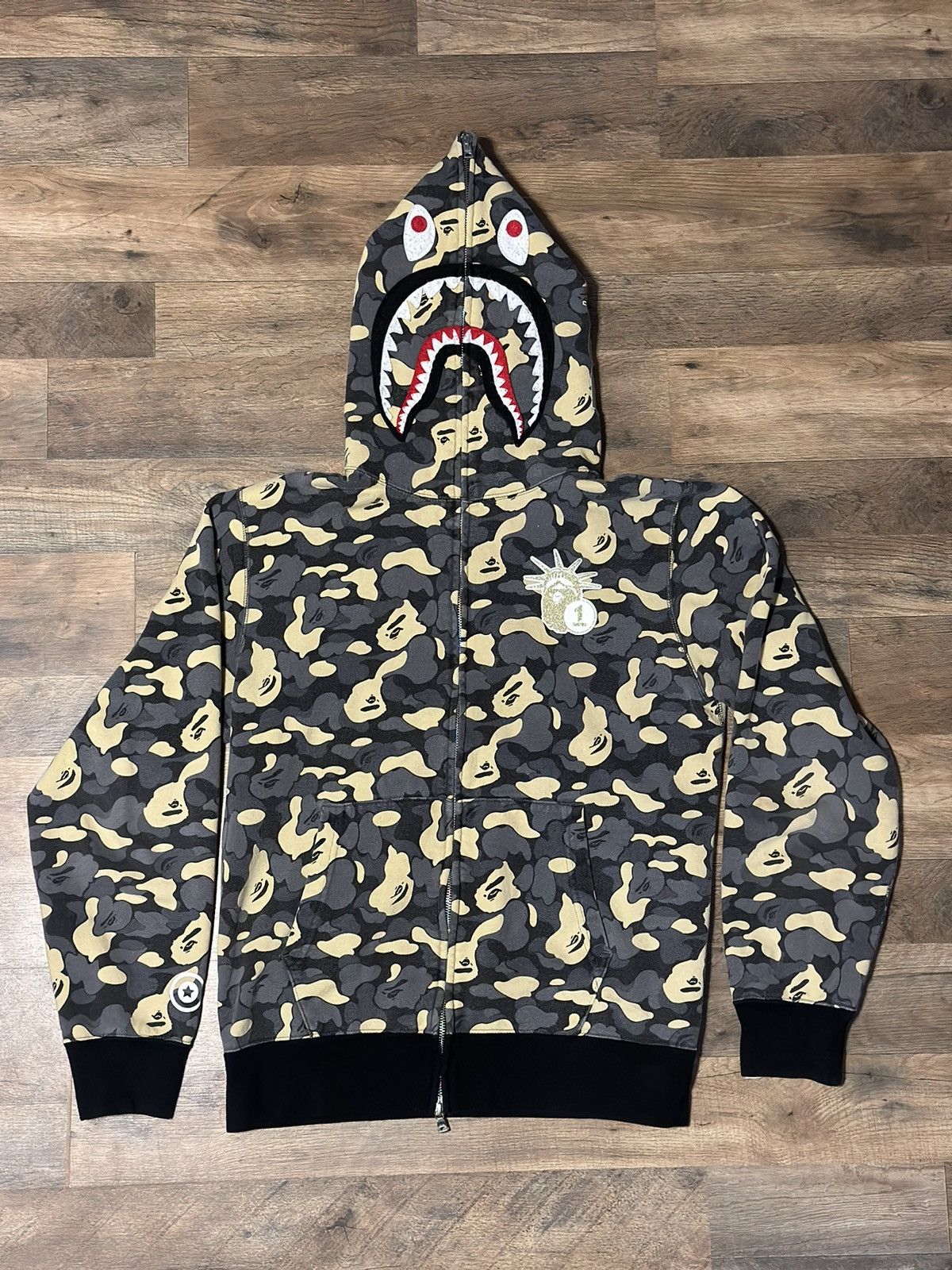 Bape Bape Madison Ave 1st Anniversary Shark Full Zip Hoodie Grailed