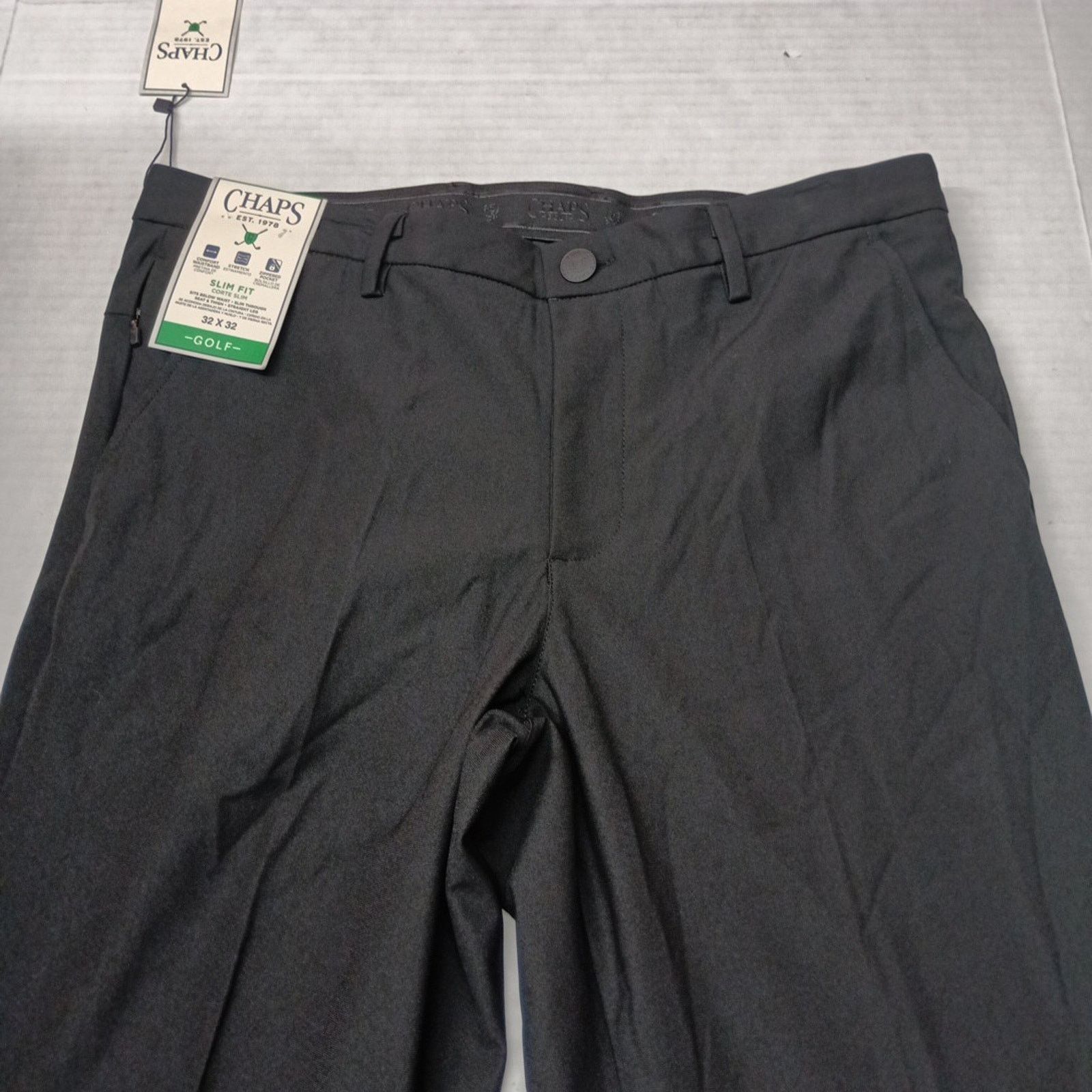 Chaps Chaps Golf Slim Fit Pants Mens 32x32 Black Stretch Waistband Size US 32 / EU 48 - 4 Thumbnail