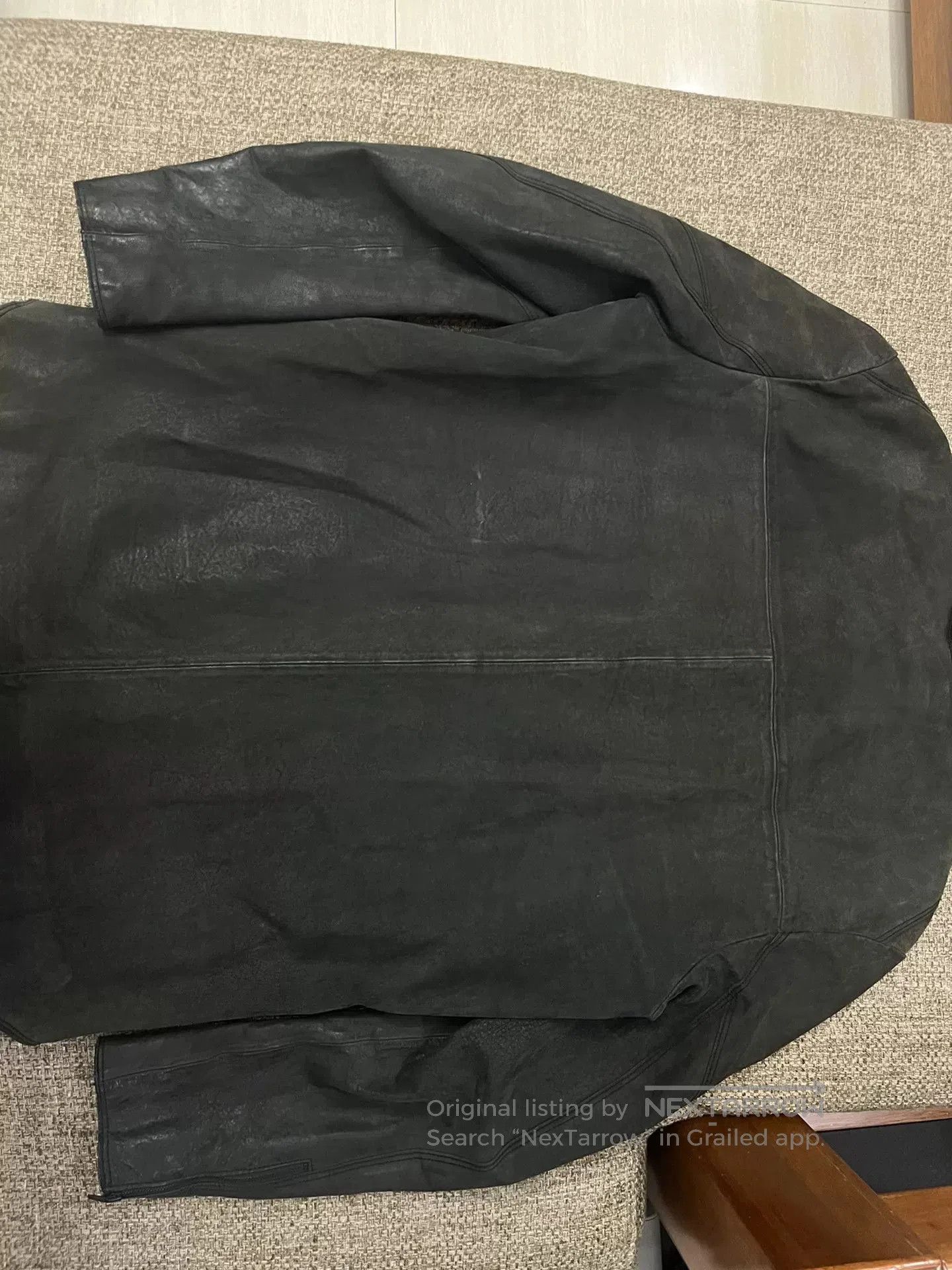 Vintage Vintage Heavy Wash Leather Jacket. Size US XXL / EU 58 / 5 - 2 Thumbnail