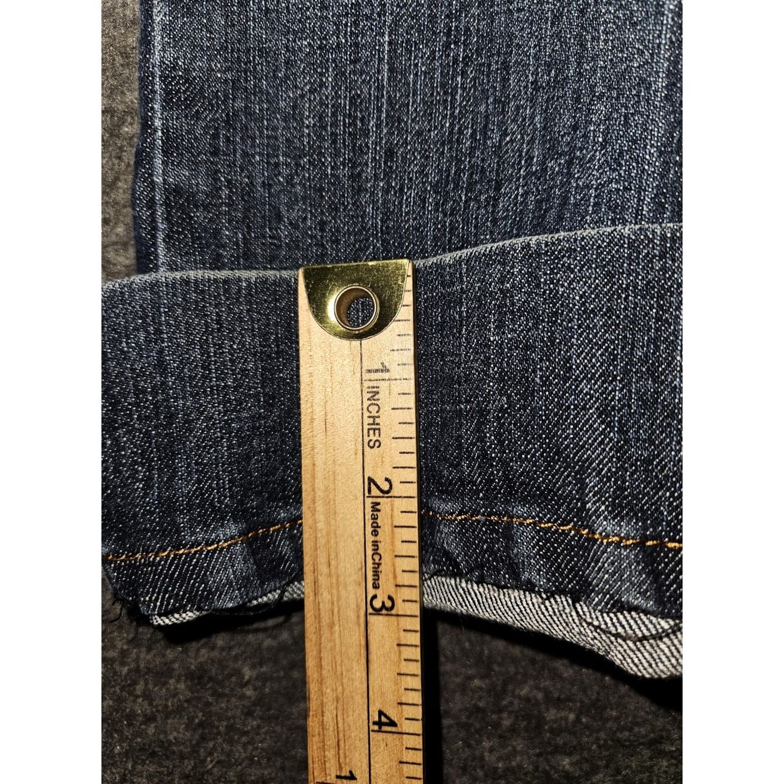 L.E.I. l.e.i. Ashley Jeans Womens 15 Short Blue Low Rise Bootcut Embroidered Pockets Jeans Size 36" / US 14 / IT 50 - 6 Thumbnail