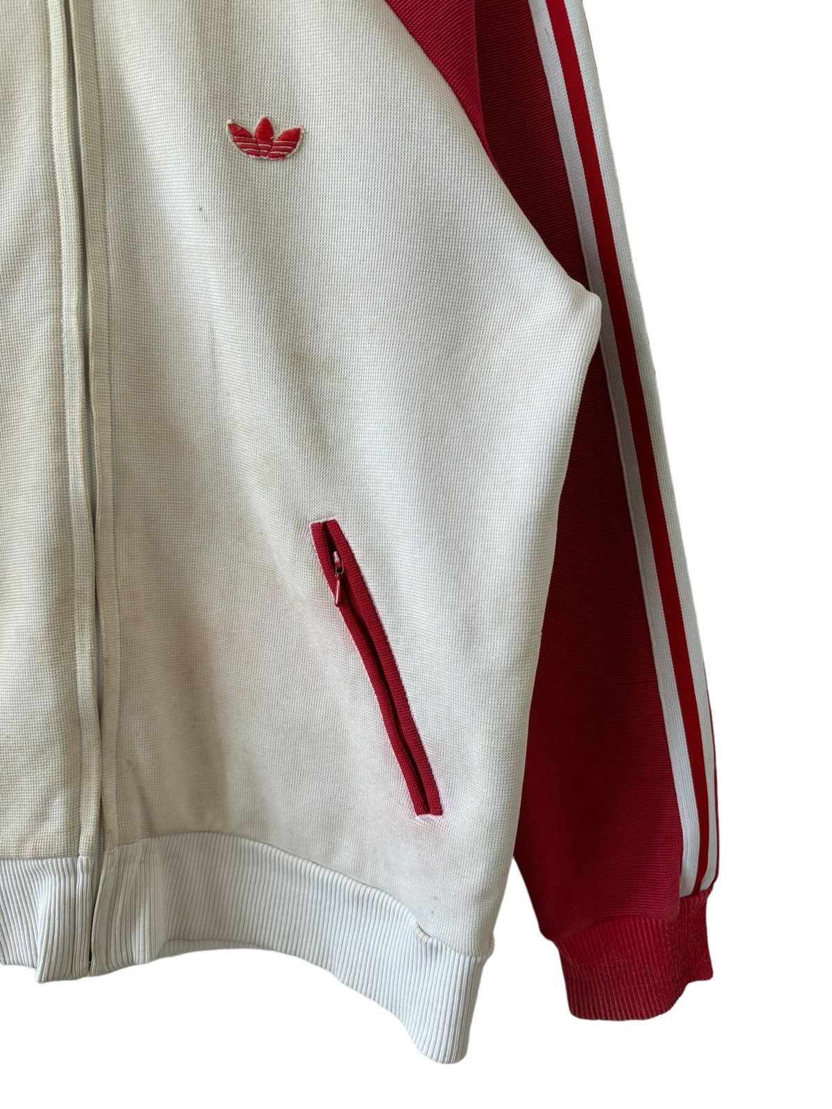 Adidas Vintage 80s adidas Red/White Tracktop Size US L / EU 52-54 / 3 - 6 Thumbnail