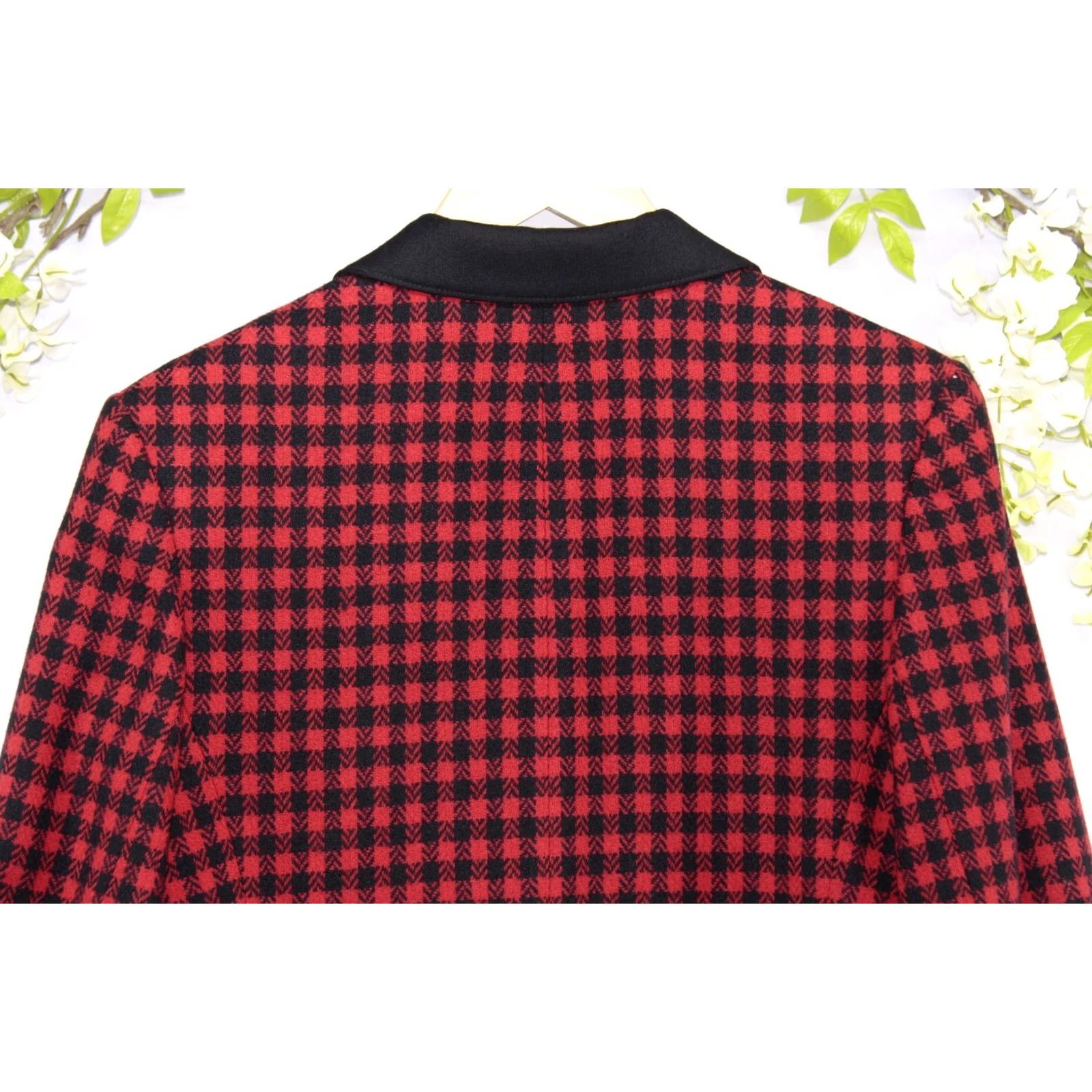 Pendleton VTG Pendleton Blazer Jacket Plaid Wool Red/Black USA Sz 8 Women Vintage Check Velvet Trim Size M / US 6-8 / IT 42-44 - 4 Thumbnail
