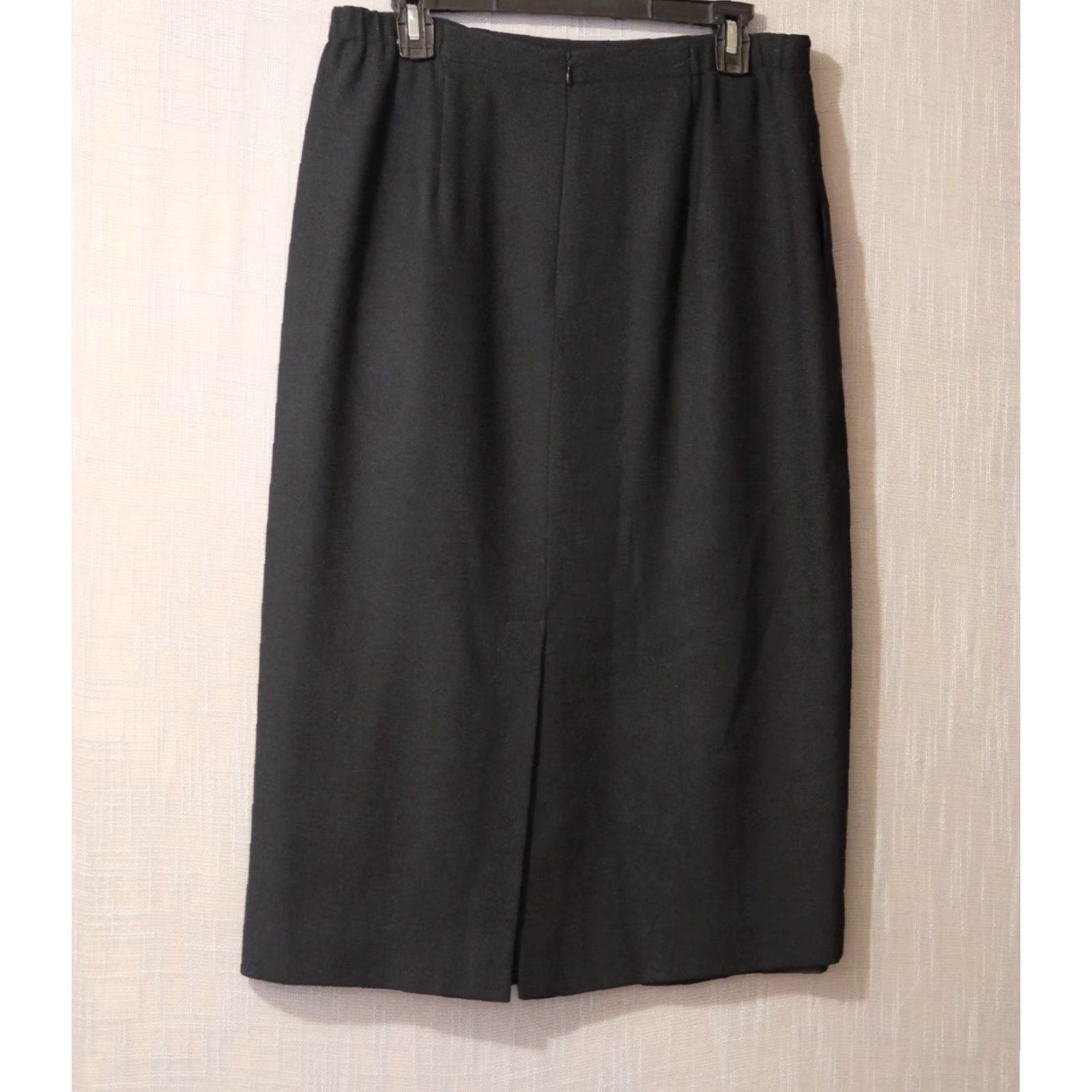 Talbots Talbots Petite 100% Wool Straight Pencil Skirt USA Lined Career Size 14 Black Midi Women Skirt Professional Size 36" / US 14 / IT 50 - 4 Thumbnail