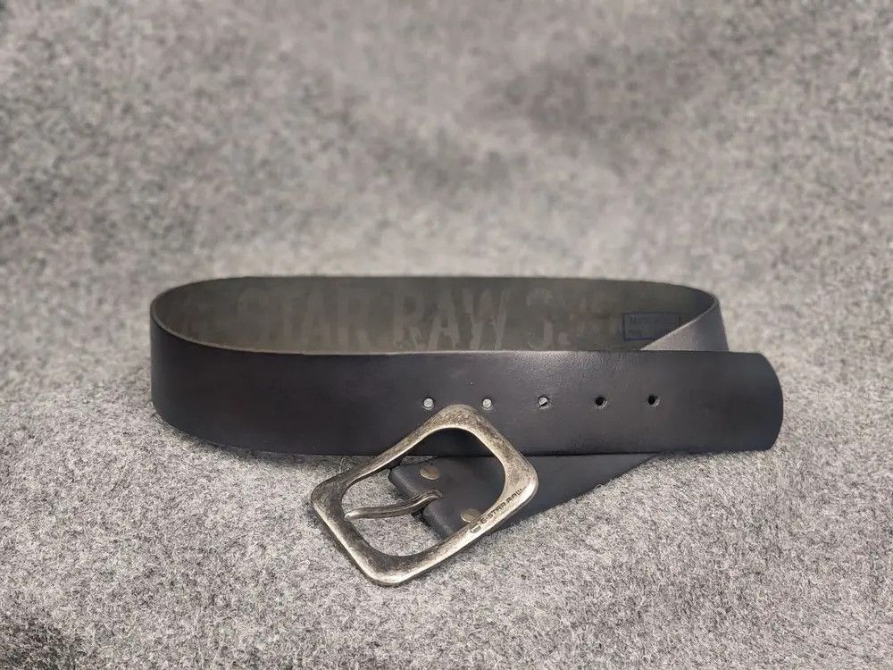 G-Star Vintage G Star Raw leather belt Y2K Style Punk Rock Goth LGB Size ONE SIZE - 1 Thumbnail