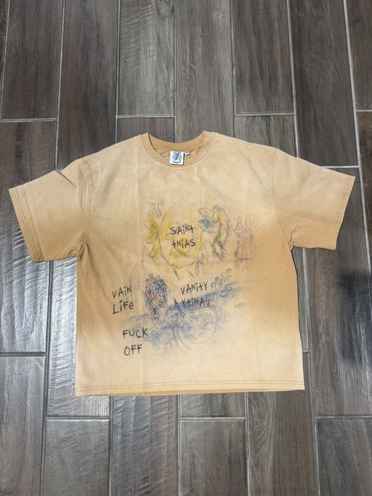 Saint Vanity SAINT VANITY F*** OFF TEE TAN Size US XL / EU 56 / 4 - 1 Thumbnail