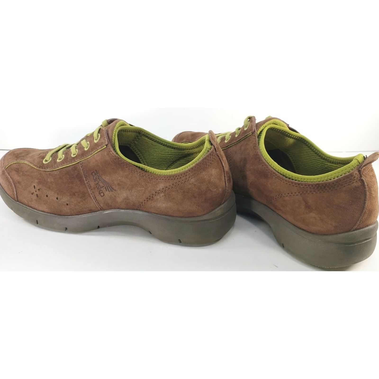Dansko Dansko Elise Sneaker Shoes Brown Suede Green Low Top Size 9M 40EU 4401062000 Size M / US 6-8 / IT 42-44 - 5 Thumbnail
