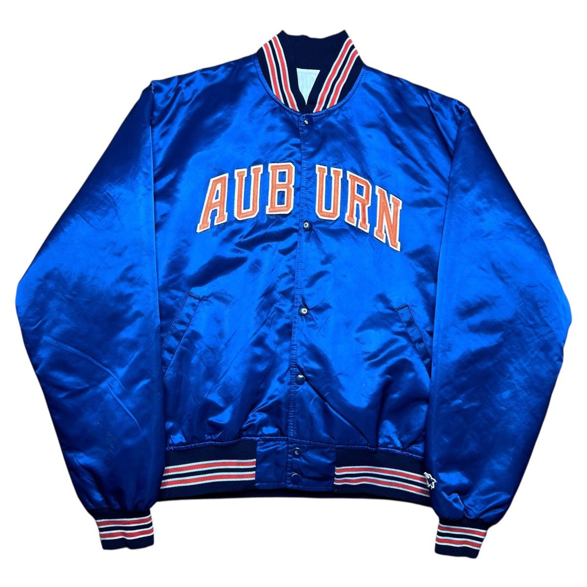 Starter Vintage 1980s NCAA Auburn Tigers Starter Satin Bomber Jacket Size US XL / EU 56 / 4 - 1 Thumbnail