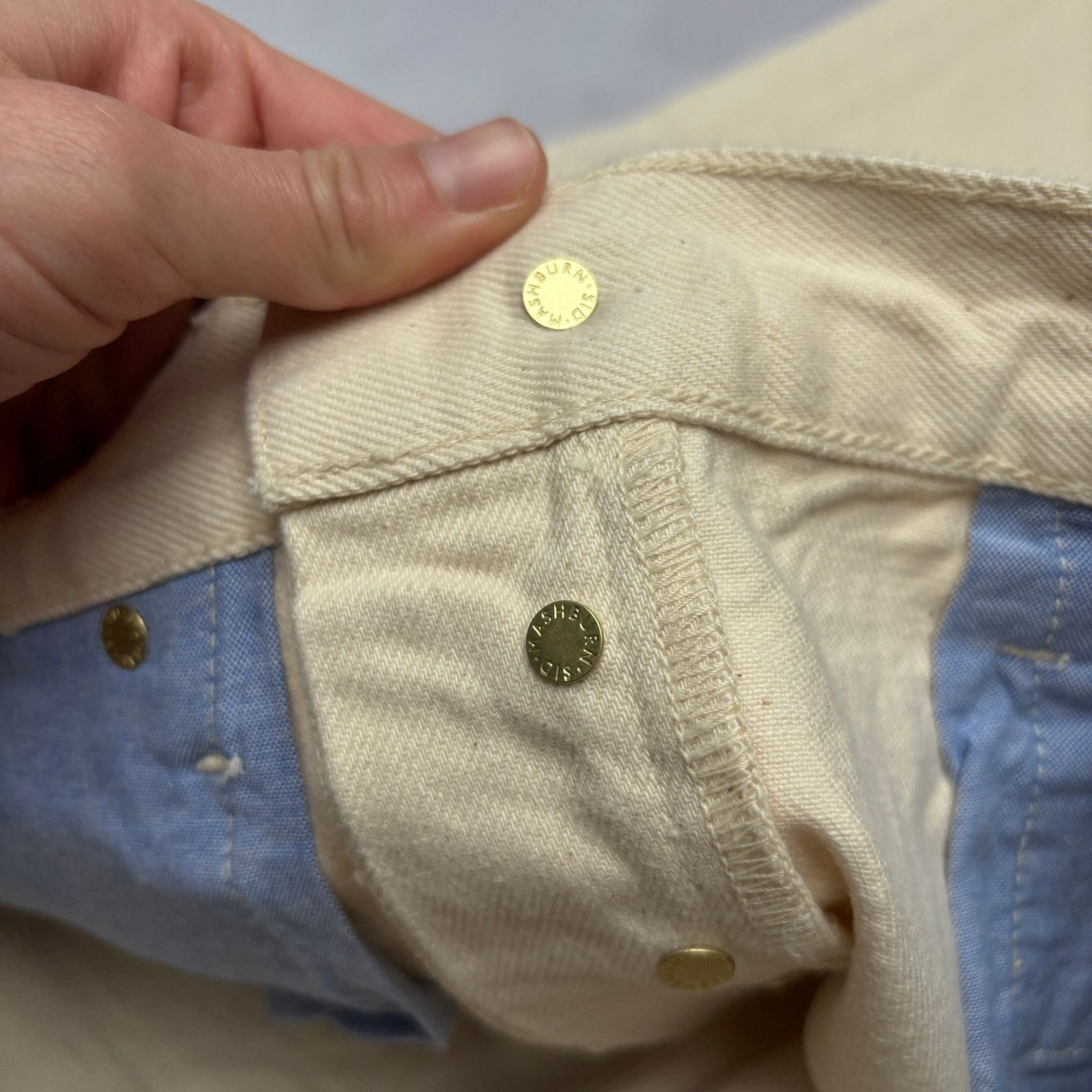 Sid Mashburn $175 Sid Mashburn Slim Straight Jean 31x30 Natural Denim Size US 31 - 4 Thumbnail