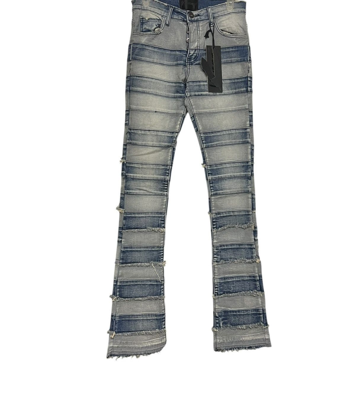 Valabasas Valabasas Stacked Distressed Denim Blue Multi Jeans Sz 30 Size US 30 / EU 46 - 2 Thumbnail