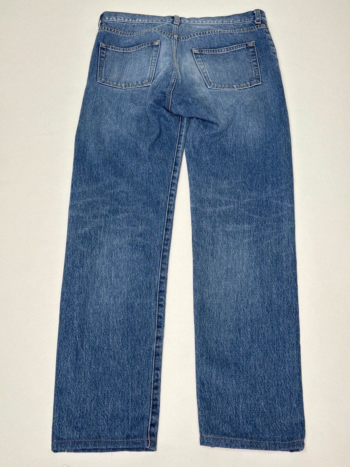 Saint Laurent Paris SS2017 Saint Laurent D14 Blue Denim Embroidered Logo Size US 31 - 6 Thumbnail