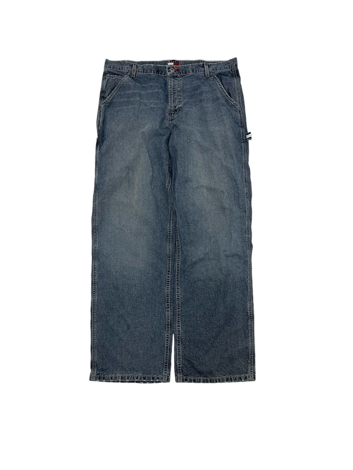 Tommy Hilfiger Carpenter Baggy Jeans Tommy Hilfiger Blue Washed Denim Size US 36 / EU 52 - 2 Thumbnail