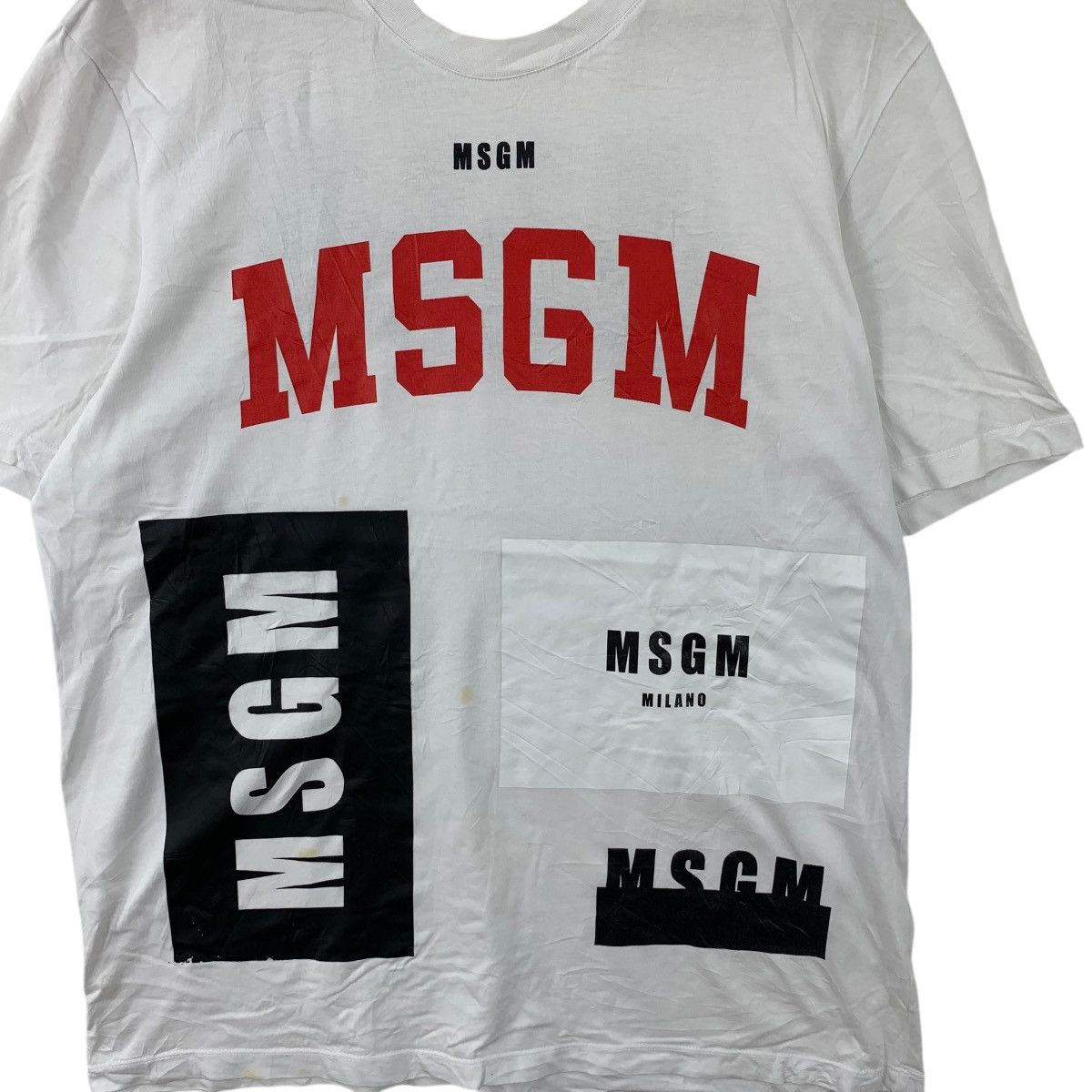 MSGM MSGM MILANO Made In ITALY Embossed Logo Patch Tee Shirt Top Size M / US 6-8 / IT 42-44 - 3 Thumbnail