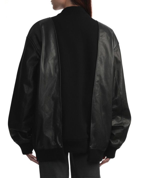 Ambush Design NWT) $2000 AMBUSH LEATHER LAYERED VARSITY JACKET Size US XXS / EU 40 - 4 Thumbnail