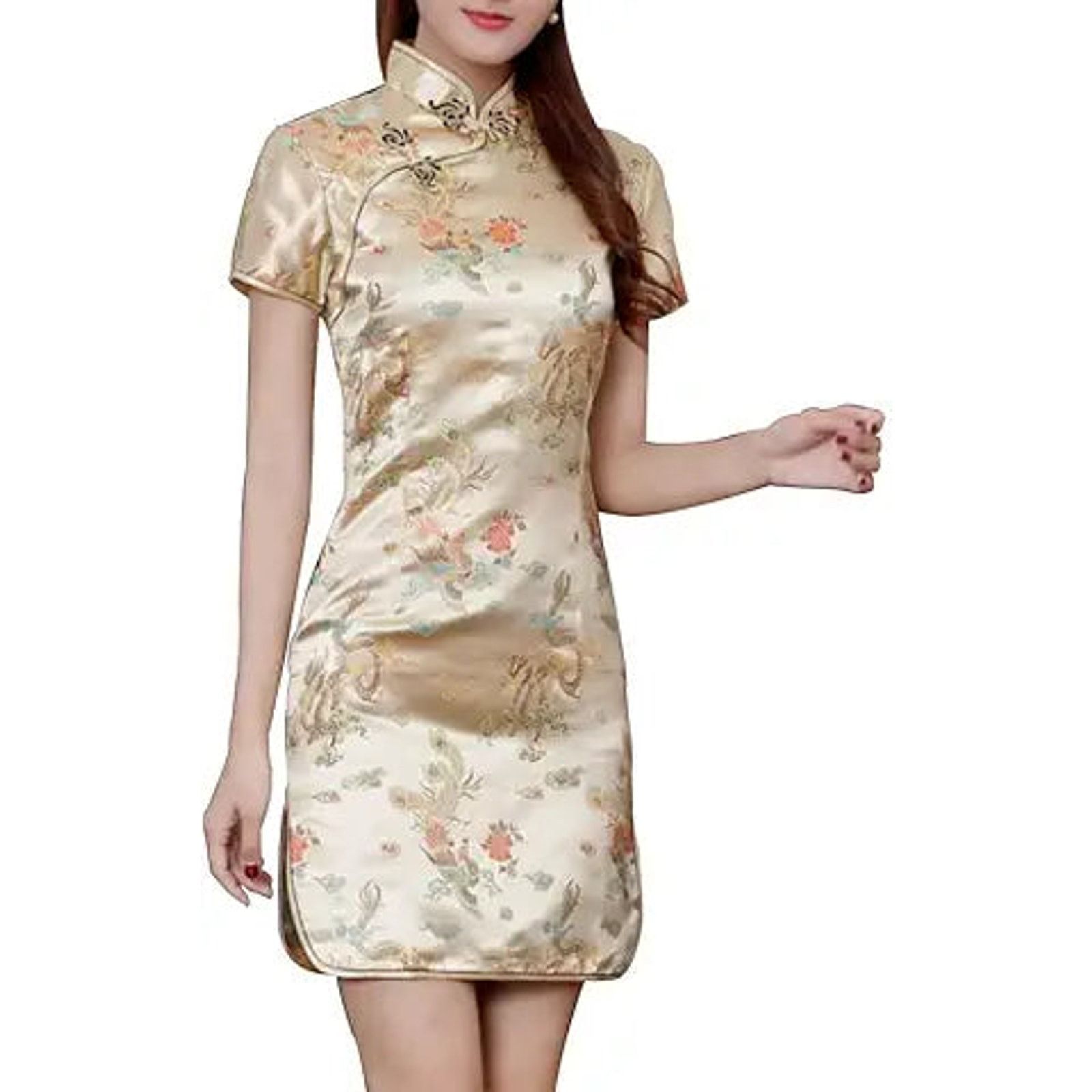 Other Cheongsam Dress for Women Qipao Slim Fit Short Sleeve Size M / US 6-8 / IT 42-44 - 1 Thumbnail