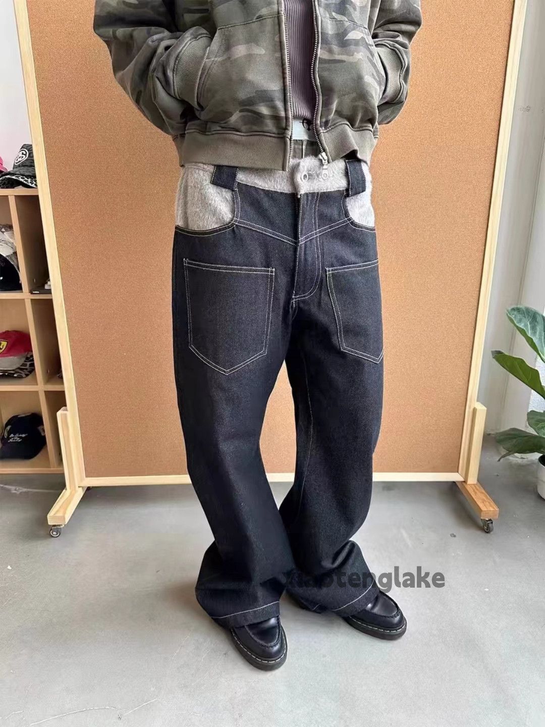 Designer Unisex utility punk yuppie flared loose baggy hiphop pants Size US 32 / EU 48 - 1 Thumbnail