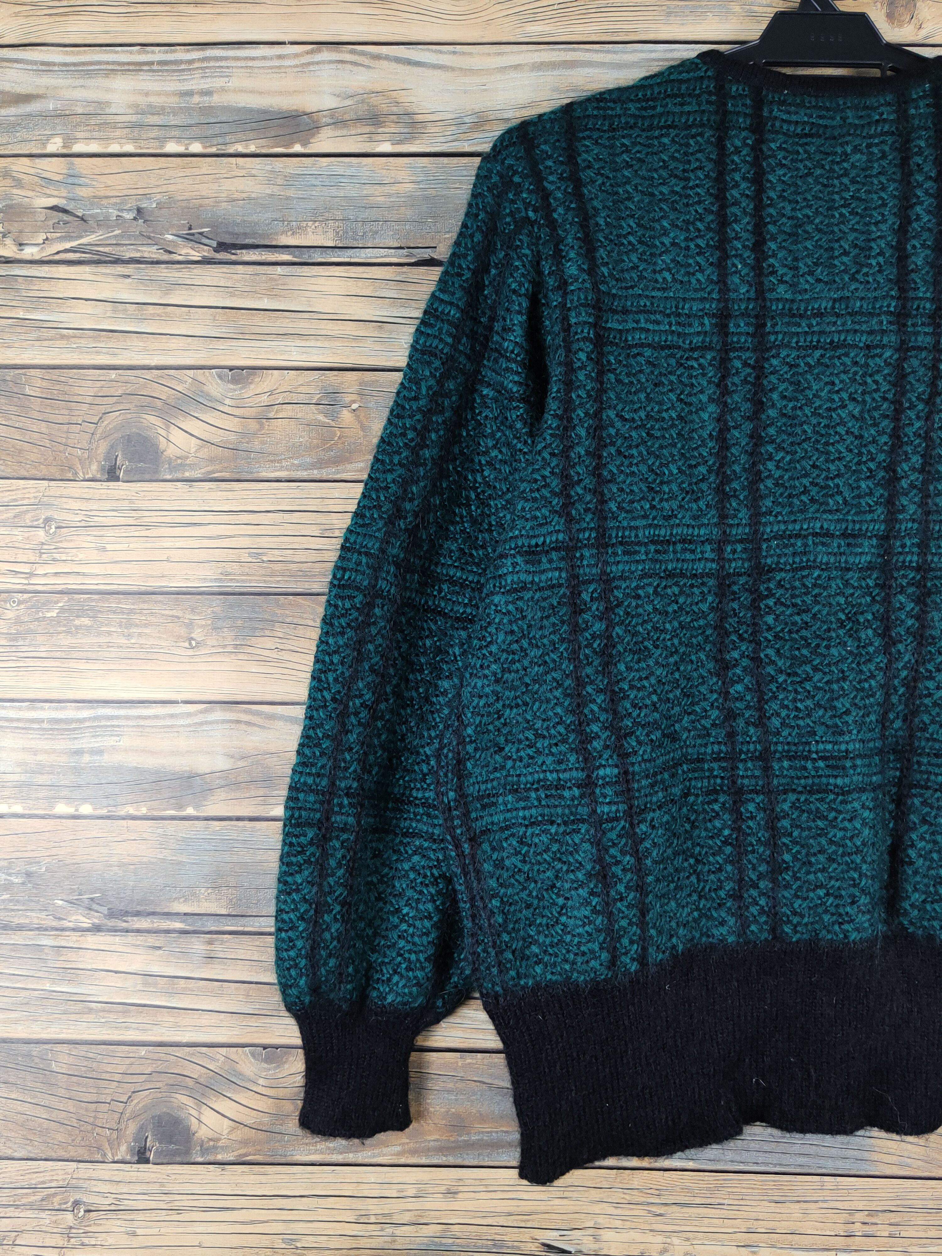 Homespun Knitwear Piare Black Green Knitwear Cardigan #W1941 Size M / US 6-8 / IT 42-44 - 8 Thumbnail