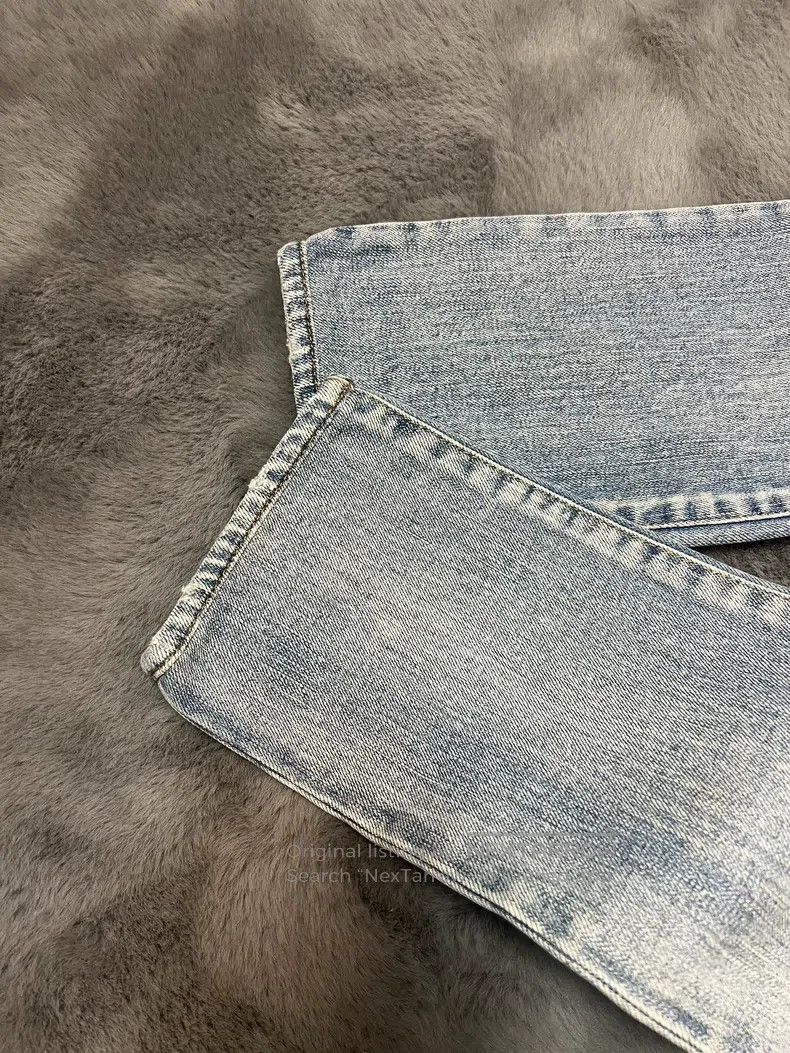 Saint Laurent Paris Saint Laurent Paris Light Blue Patched Faded Destroyed Jea Size US 30 / EU 46 - 7 Thumbnail
