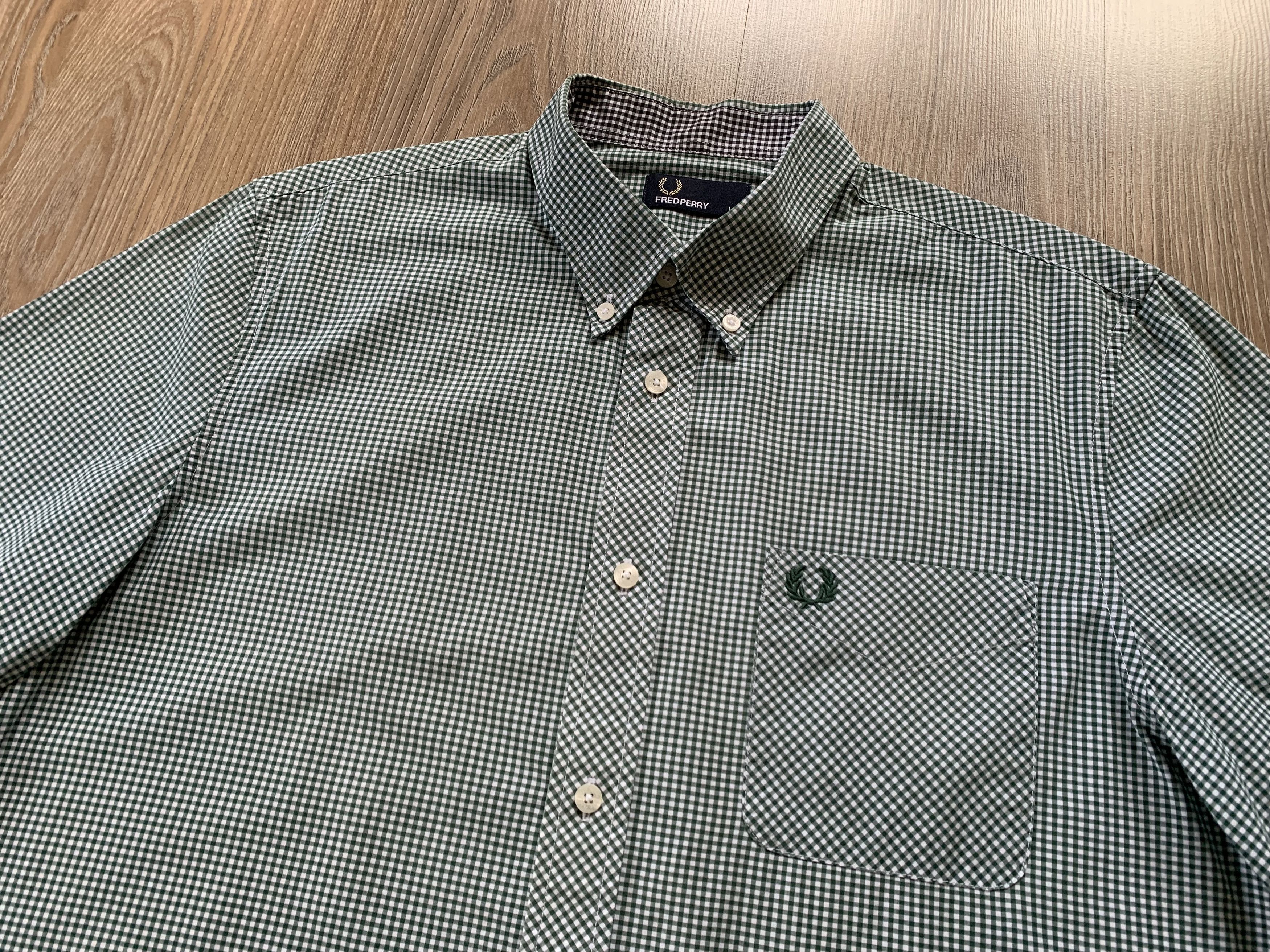 Fred Perry Fred Perry Short Sleeve Micro Plaid Cotton Shirt Size US L / EU 52-54 / 3 - 4 Thumbnail