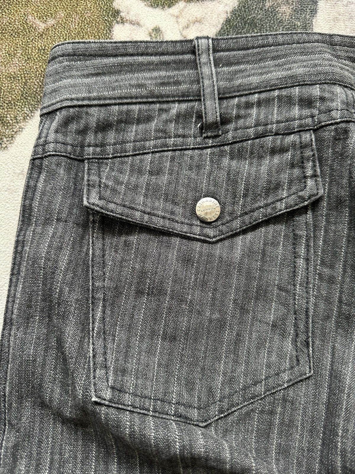 00's Katharine Hamnett 4 pocket Wabash stripe denim