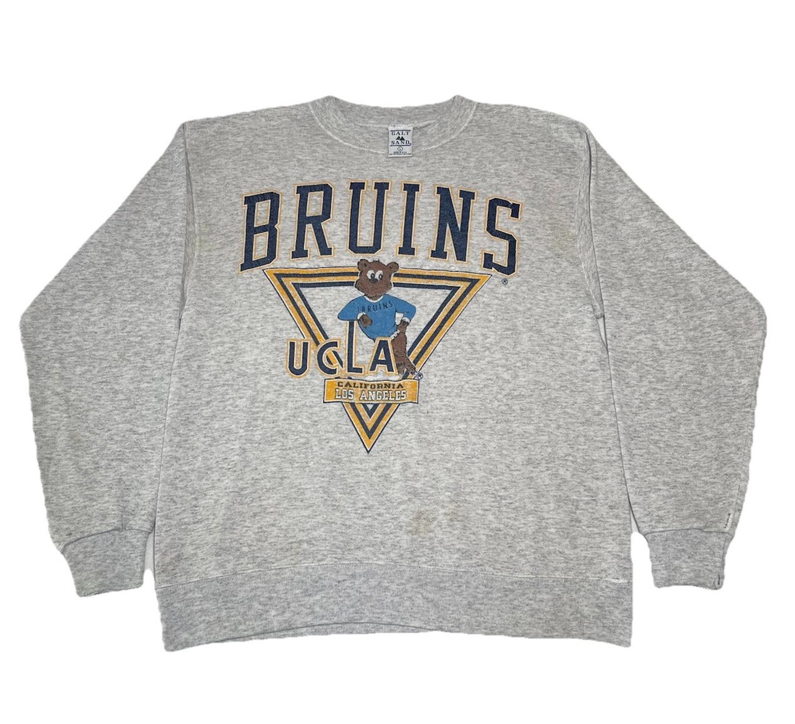 Vintage 1980s UCLA Bruins Bear Thrashed Boxy Gray Crewneck USA L Size US L / EU 52-54 / 3 - 1 Thumbnail