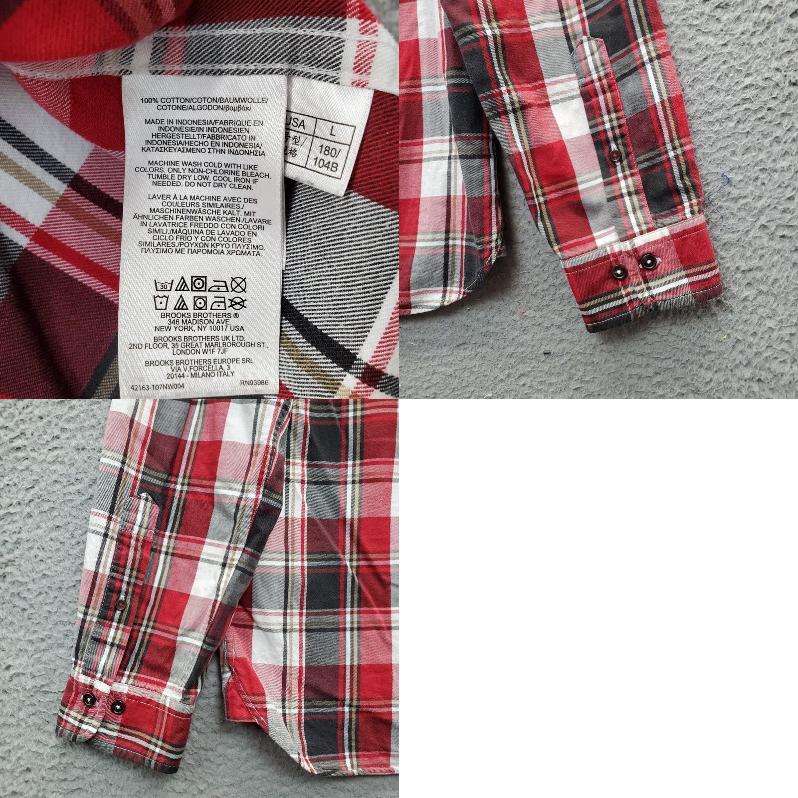 Brooks Brothers Brooks Brothers Button-Down Shirt Men L Multi Plaid Flannel Long Sleeve Collared Size US L / EU 52-54 / 3 - 8 Thumbnail