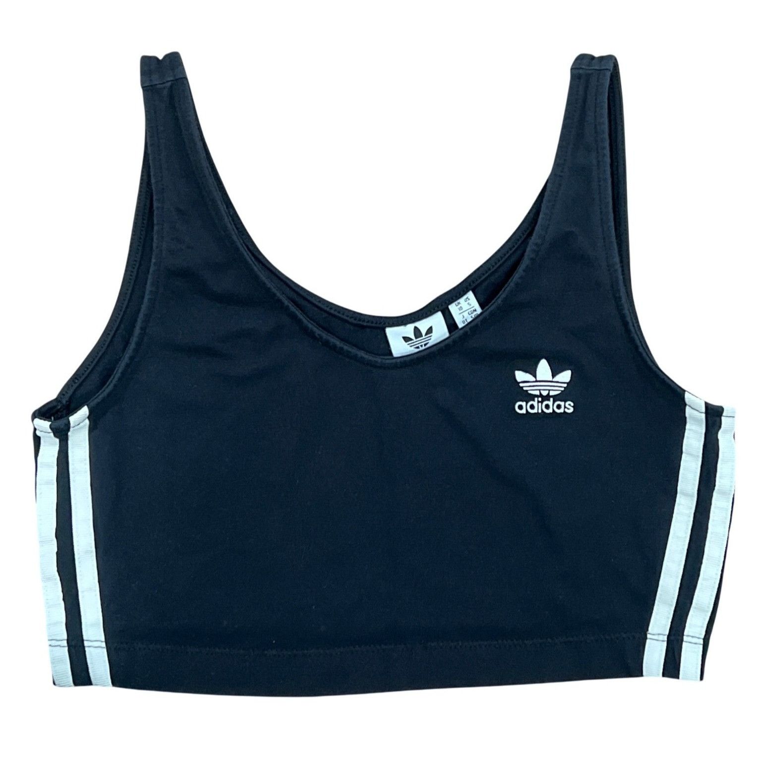 Adidas Adidas Womens Black Sports Bra With White Side Stripes Size Size S / US 4 / IT 40 - 2 Thumbnail
